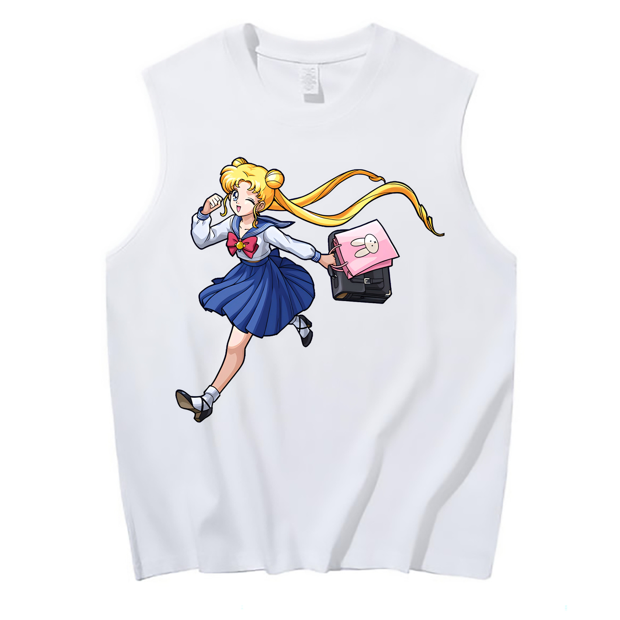 （画像用） 美少女戦士セーラームーン 愛野 美奈子 あいの みなこ Sailor Moon Aino Minako コットン100％タンクトップ（フロントプリント）