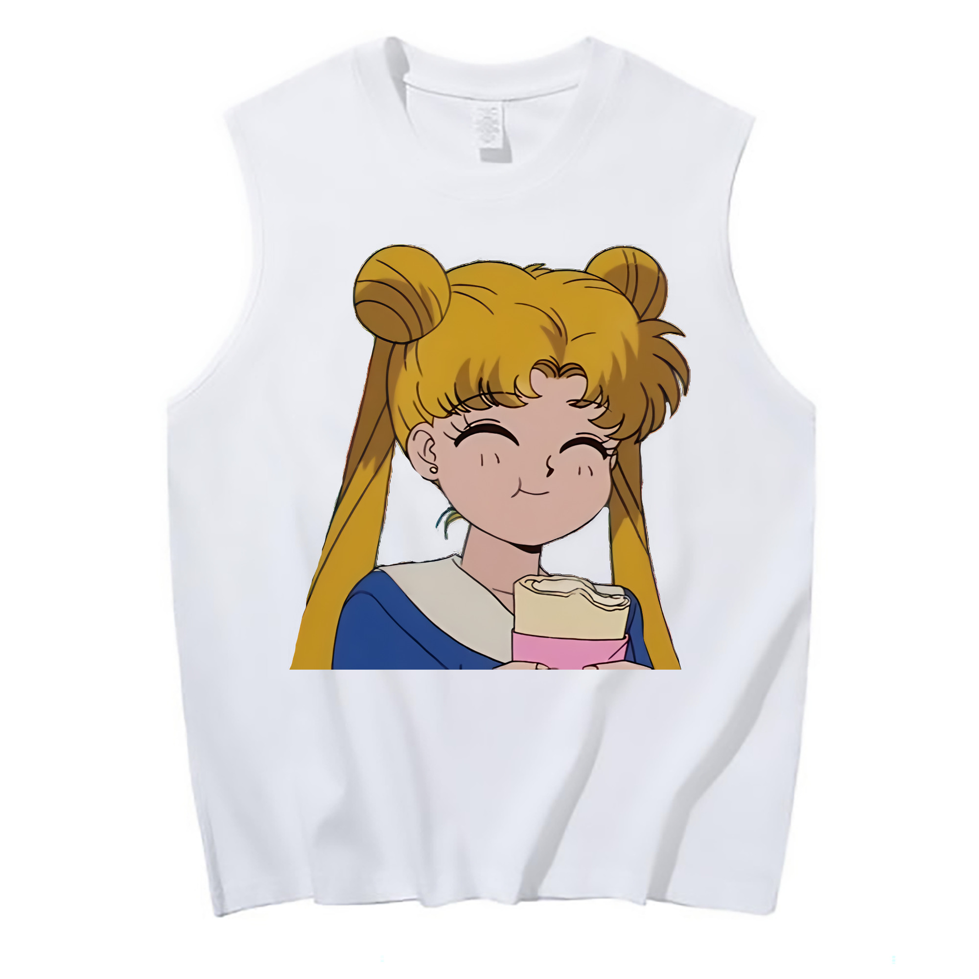 （画像用） 美少女戦士セーラームーン 愛野 美奈子 あいの みなこ Sailor Moon Aino Minako コットン100％タンクトップ（フロントプリント）