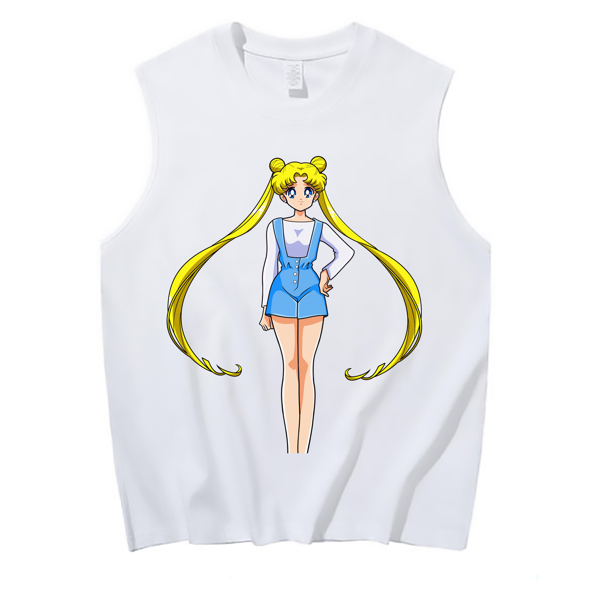 （画像用） 美少女戦士セーラームーン 愛野 美奈子 あいの みなこ Sailor Moon Aino Minako コットン100％タンクトップ（フロントプリント）