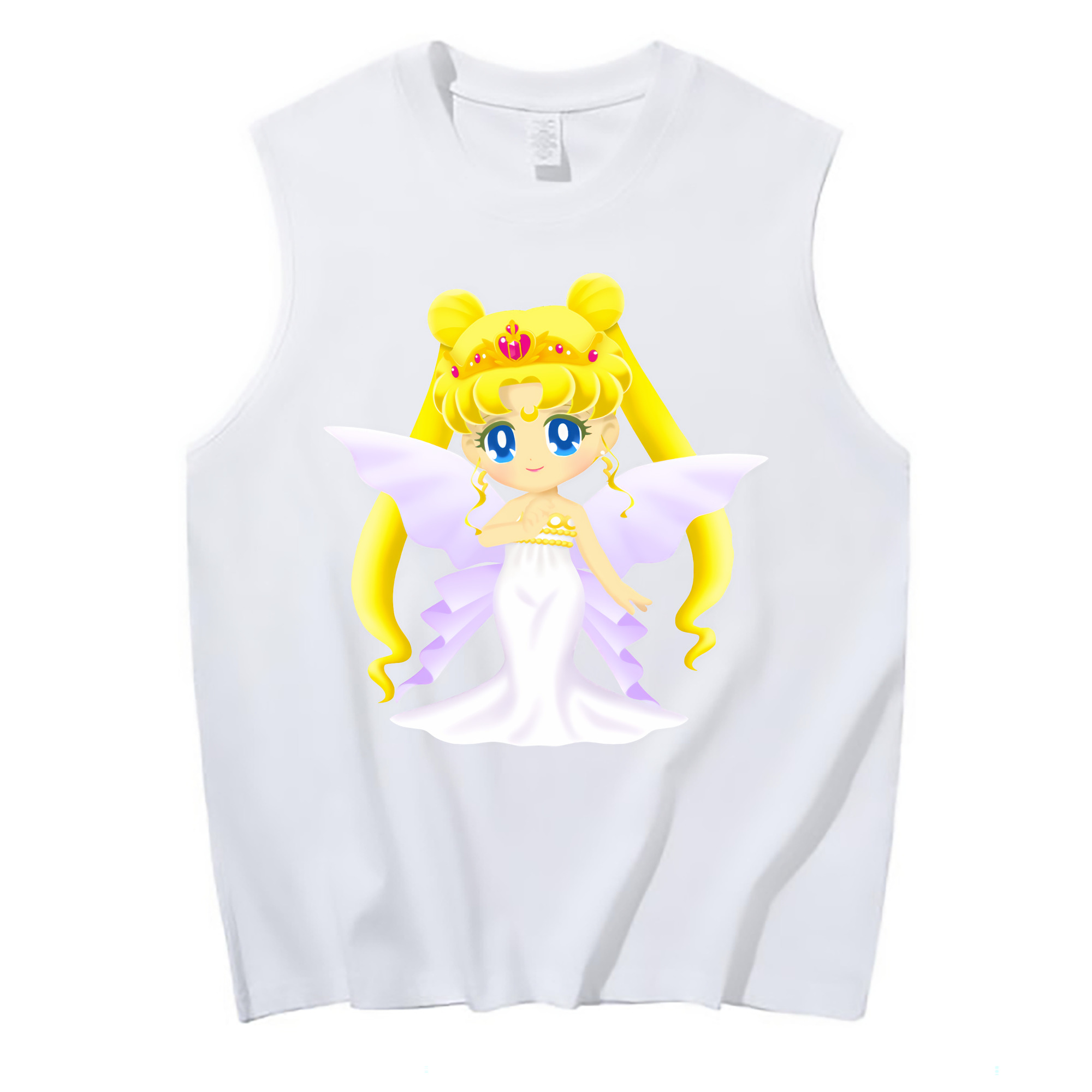 （画像用） 美少女戦士セーラームーン 愛野 美奈子 あいの みなこ Sailor Moon Aino Minako コットン100％タンクトップ（フロントプリント）