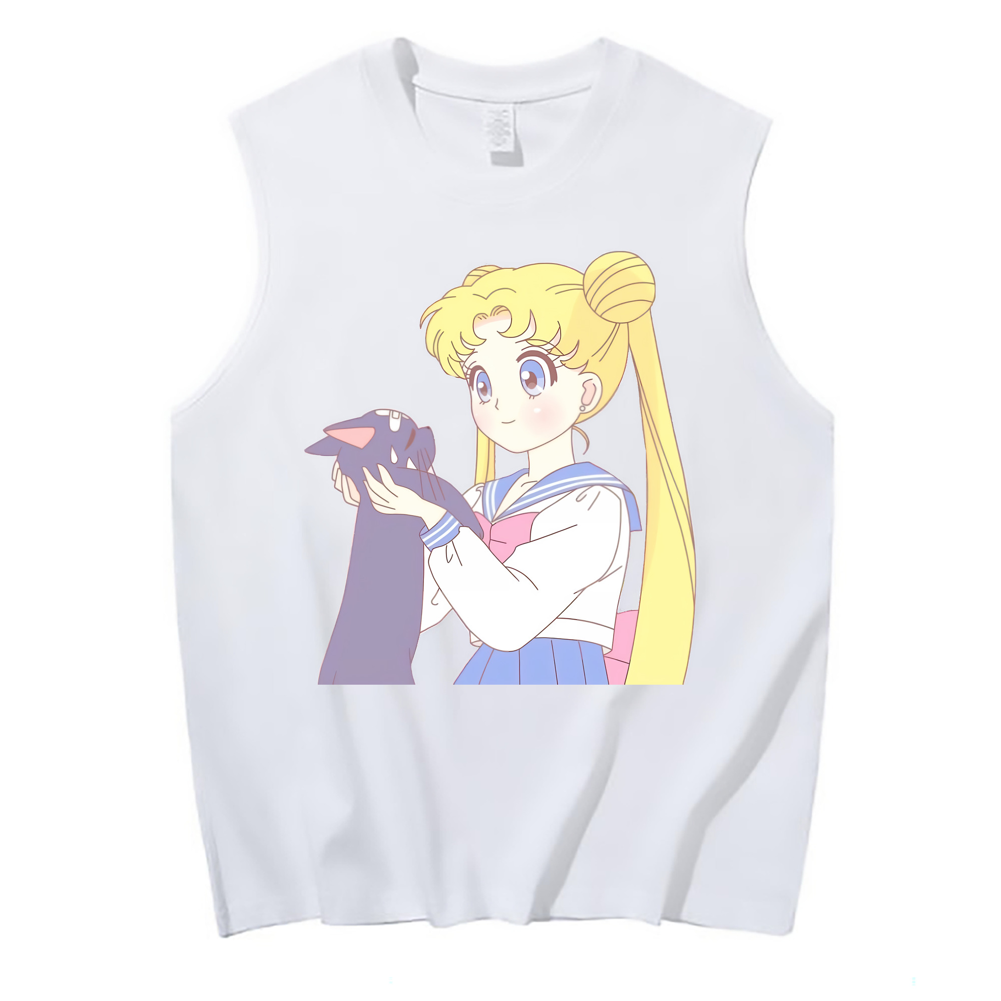 （画像用） 美少女戦士セーラームーン 愛野 美奈子 あいの みなこ Sailor Moon Aino Minako コットン100％タンクトップ（フロントプリント）