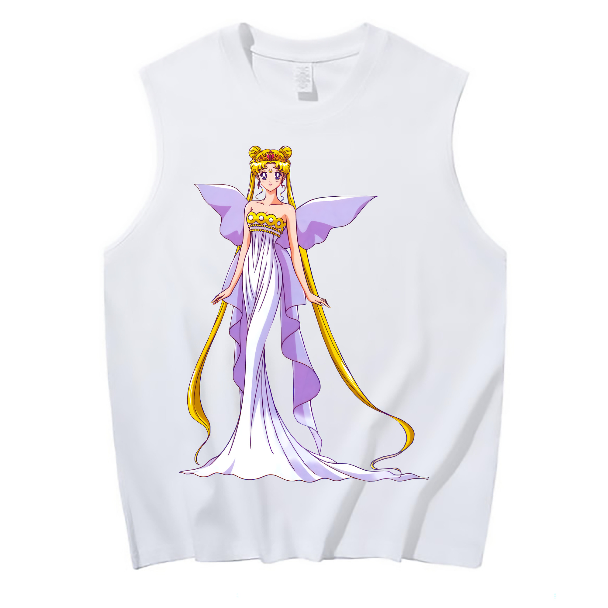 （画像用） 美少女戦士セーラームーン 愛野 美奈子 あいの みなこ Sailor Moon Aino Minako コットン100％タンクトップ（フロントプリント）