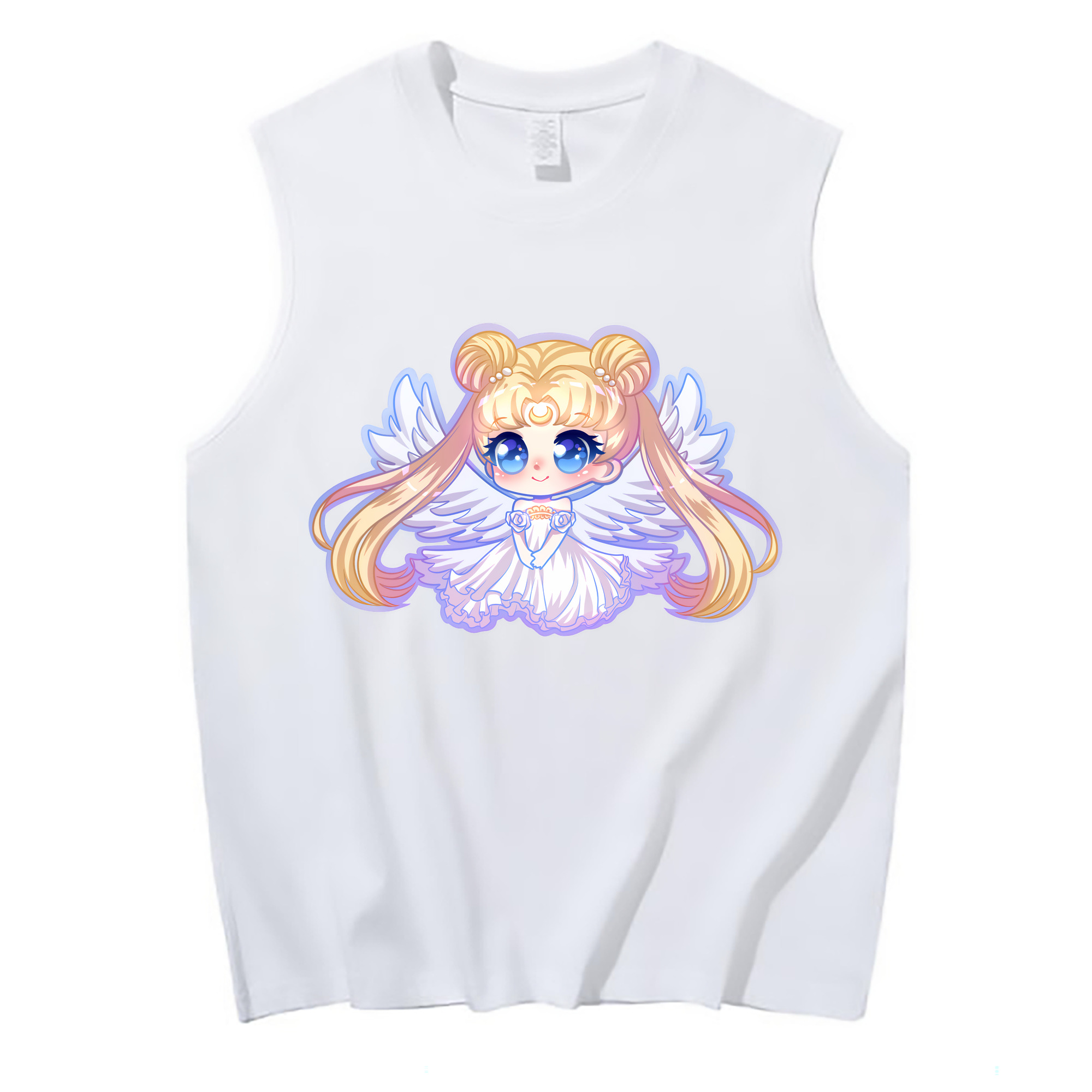 （画像用） 美少女戦士セーラームーン 愛野 美奈子 あいの みなこ Sailor Moon Aino Minako コットン100％タンクトップ（フロントプリント）