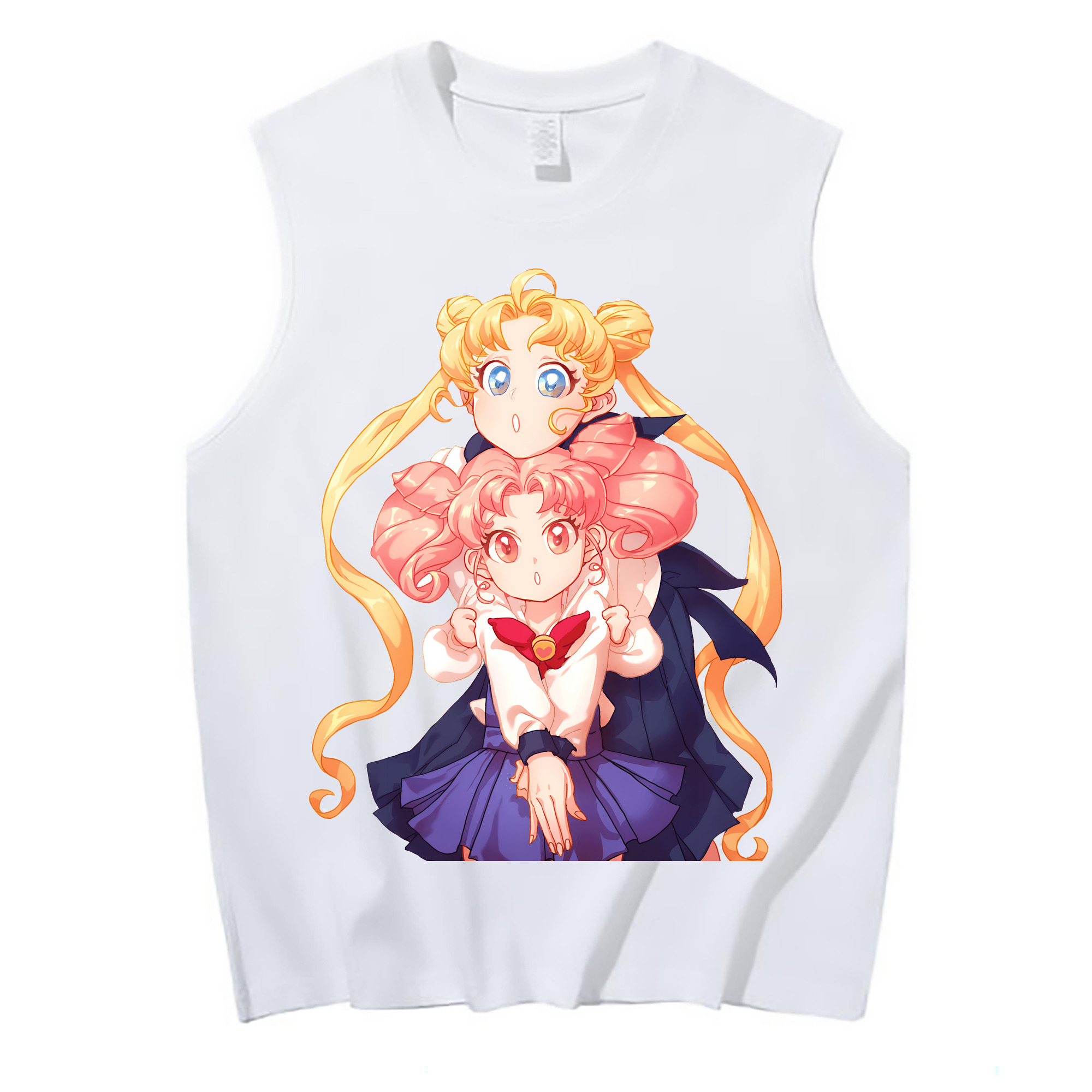 （画像用） 美少女戦士セーラームーン 愛野 美奈子 あいの みなこ Sailor Moon Aino Minako コットン100％タンクトップ（フロントプリント）