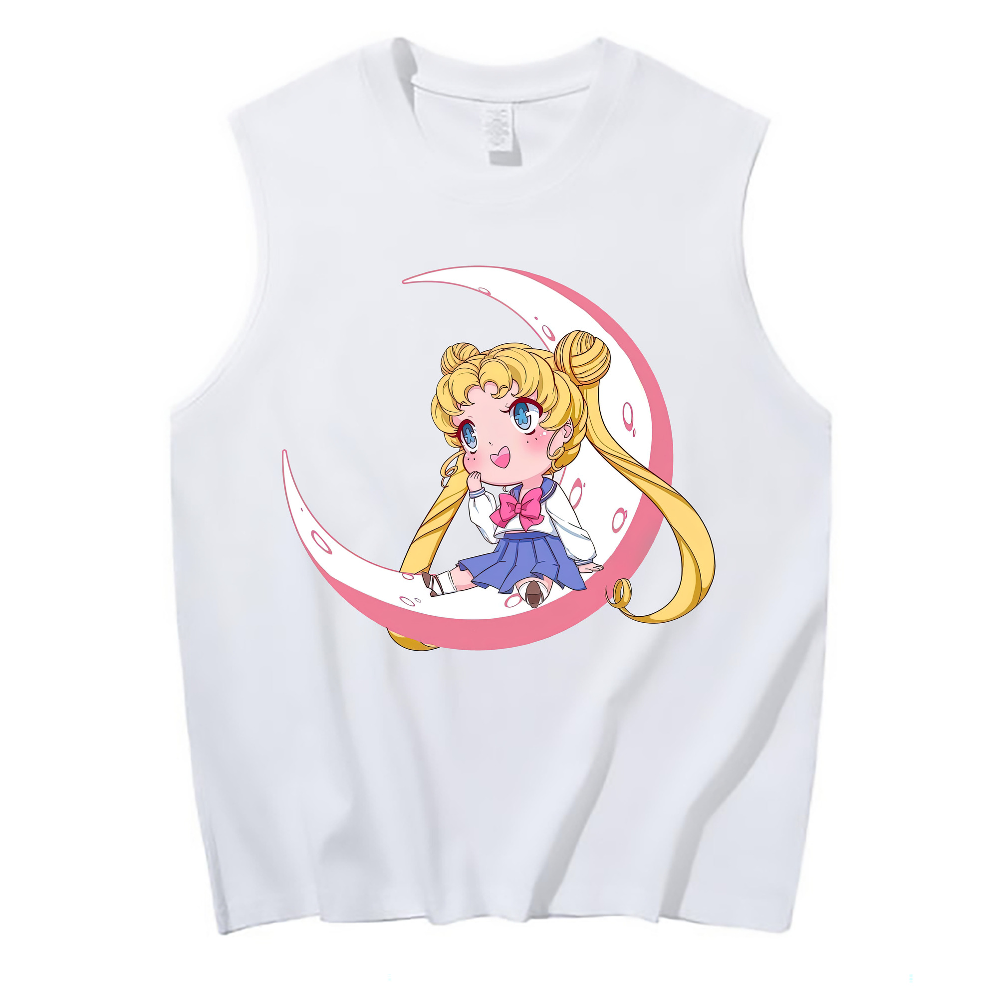 （画像用） 美少女戦士セーラームーン 愛野 美奈子 あいの みなこ Sailor Moon Aino Minako コットン100％タンクトップ（フロントプリント）