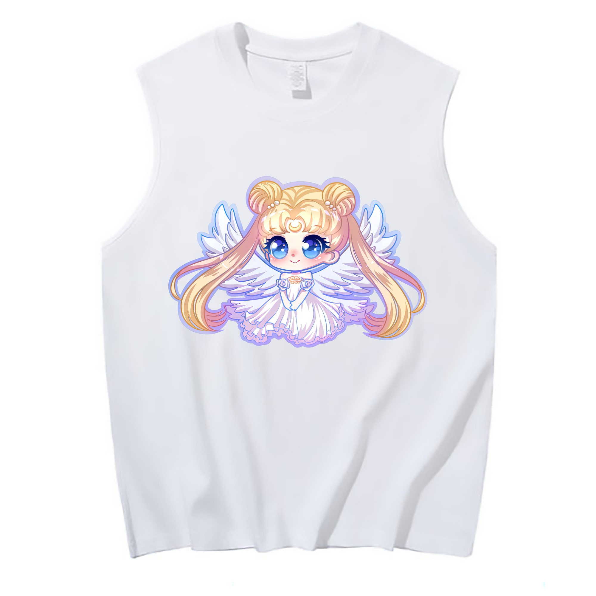 （画像用） 美少女戦士セーラームーン 愛野 美奈子 あいの みなこ Sailor Moon Aino Minako コットン100％タンクトップ（フロントプリント）