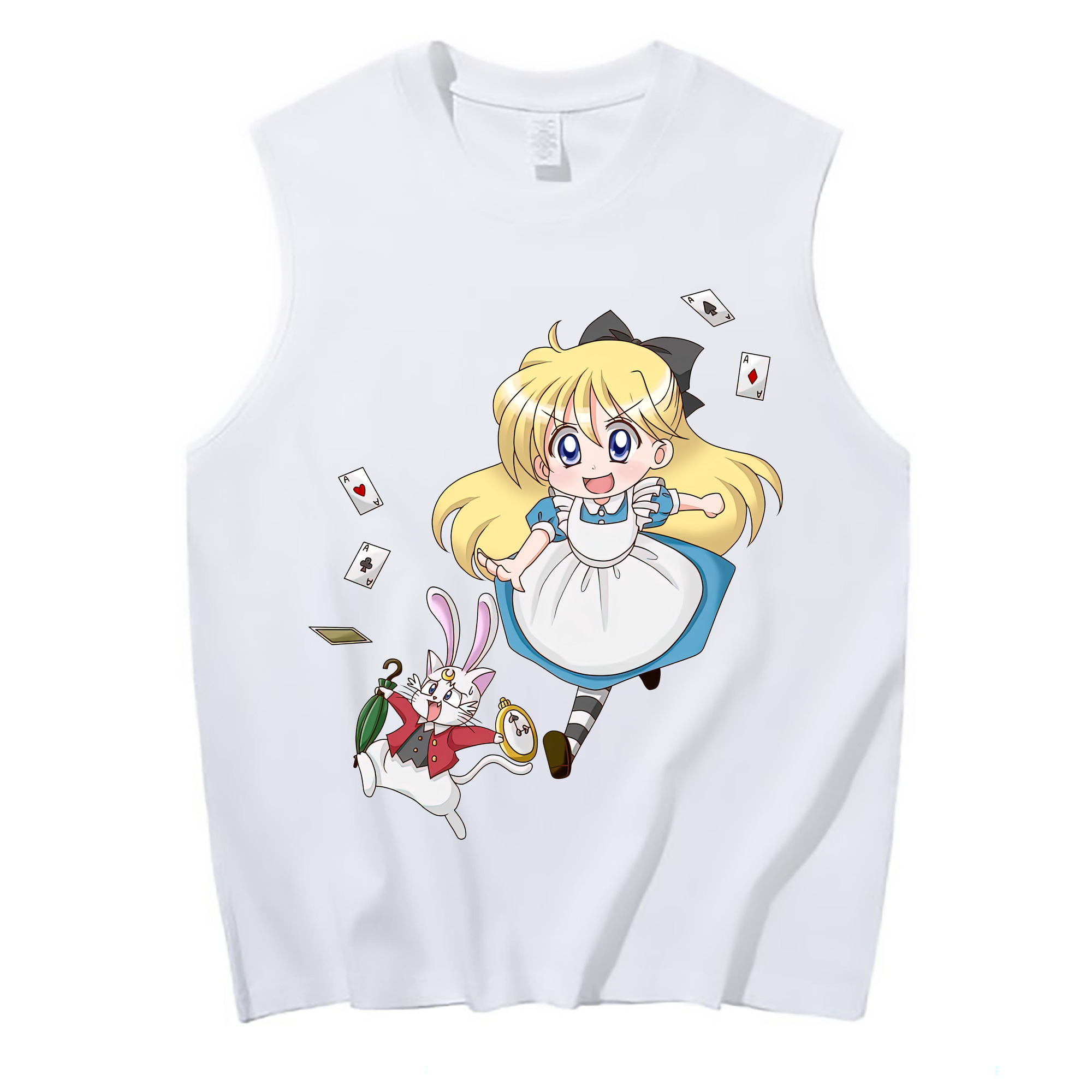 （画像用） 美少女戦士セーラームーン 愛野 美奈子 あいの みなこ Sailor Moon Aino Minako コットン100％タンクトップ（フロントプリント）