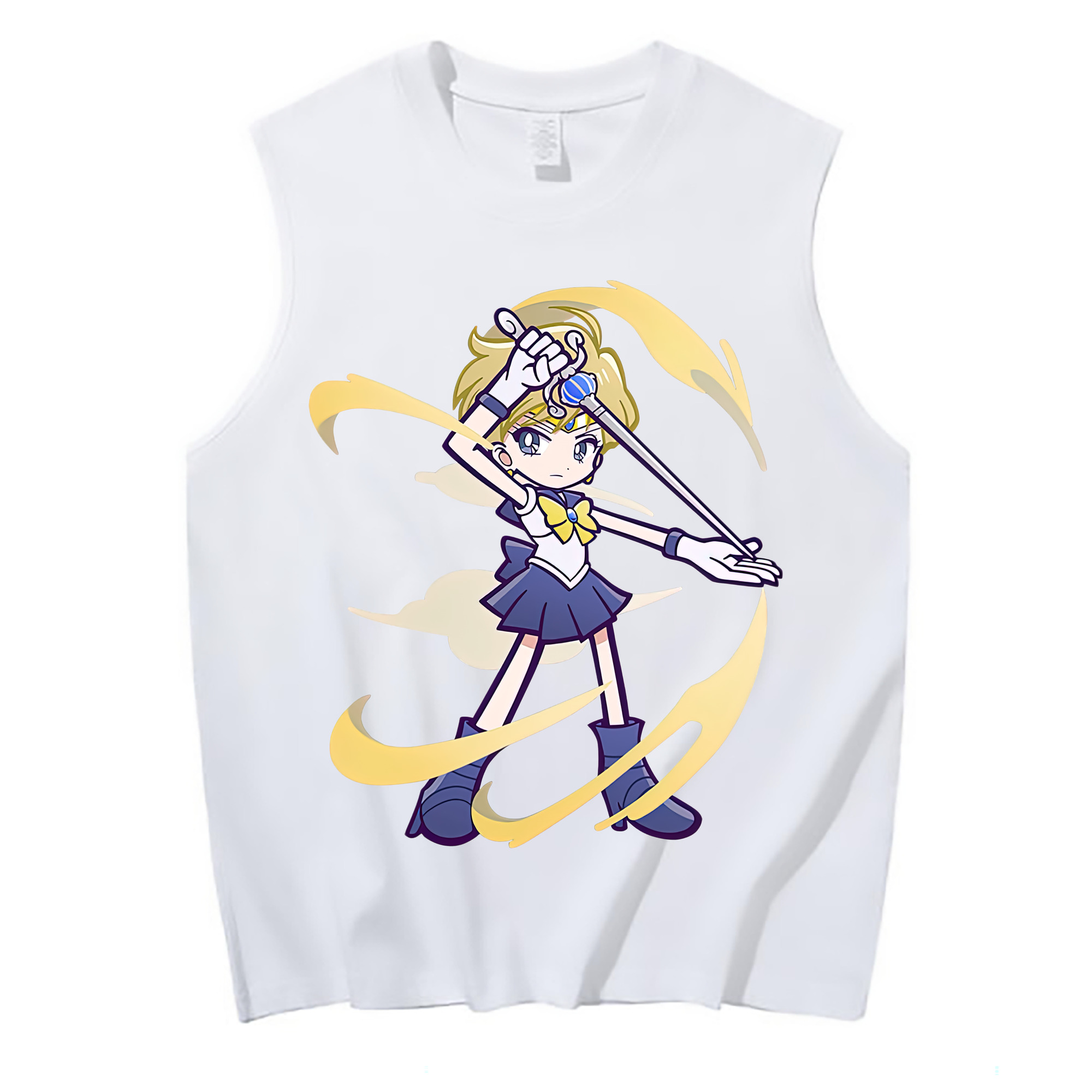 （画像用） 美少女戦士セーラームーン 天王はるか Sailor Moon Tenoh Haruka コットン100％タンクトップ（フロントプリント）