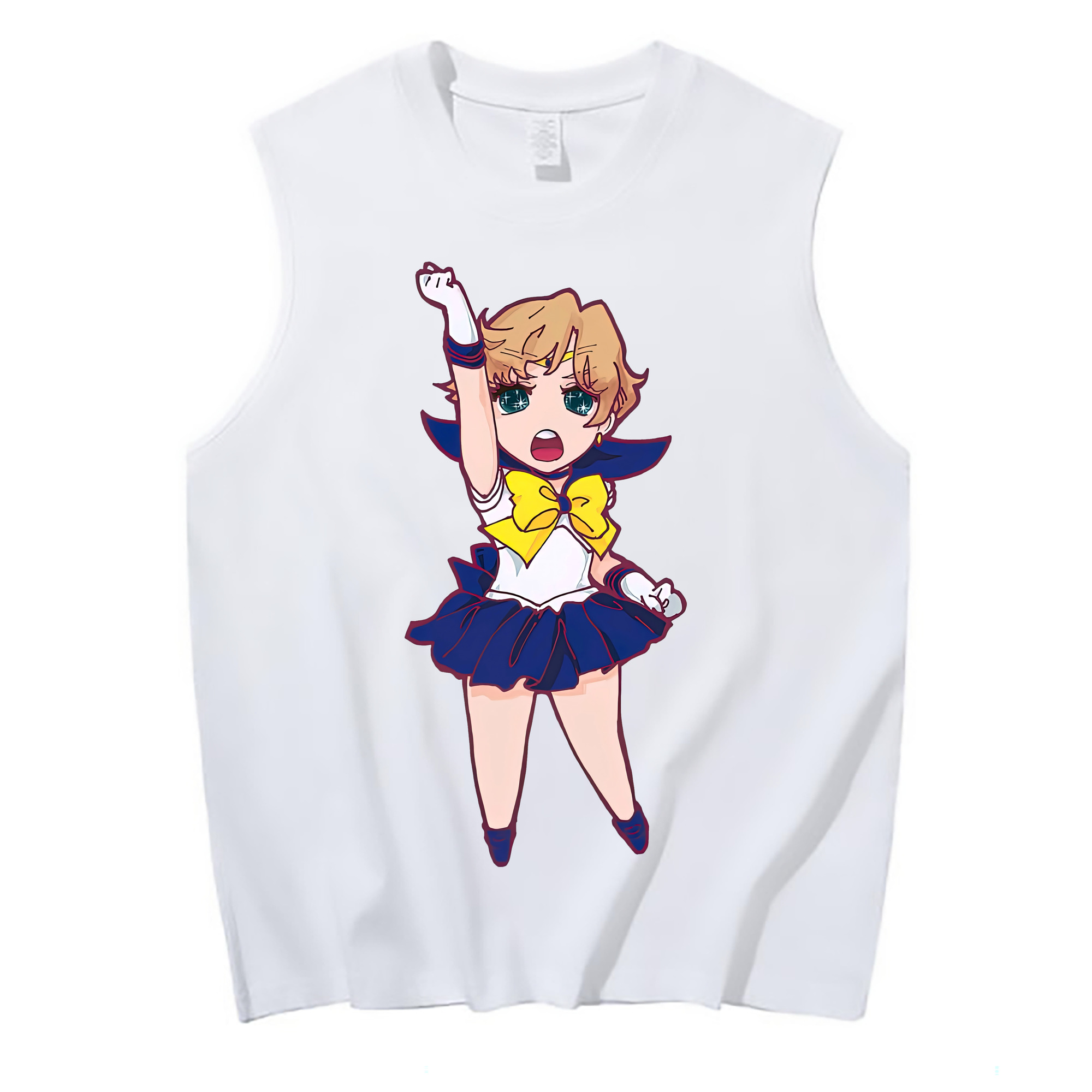 （画像用） 美少女戦士セーラームーン 天王はるか Sailor Moon Tenoh Haruka コットン100％タンクトップ（フロントプリント）