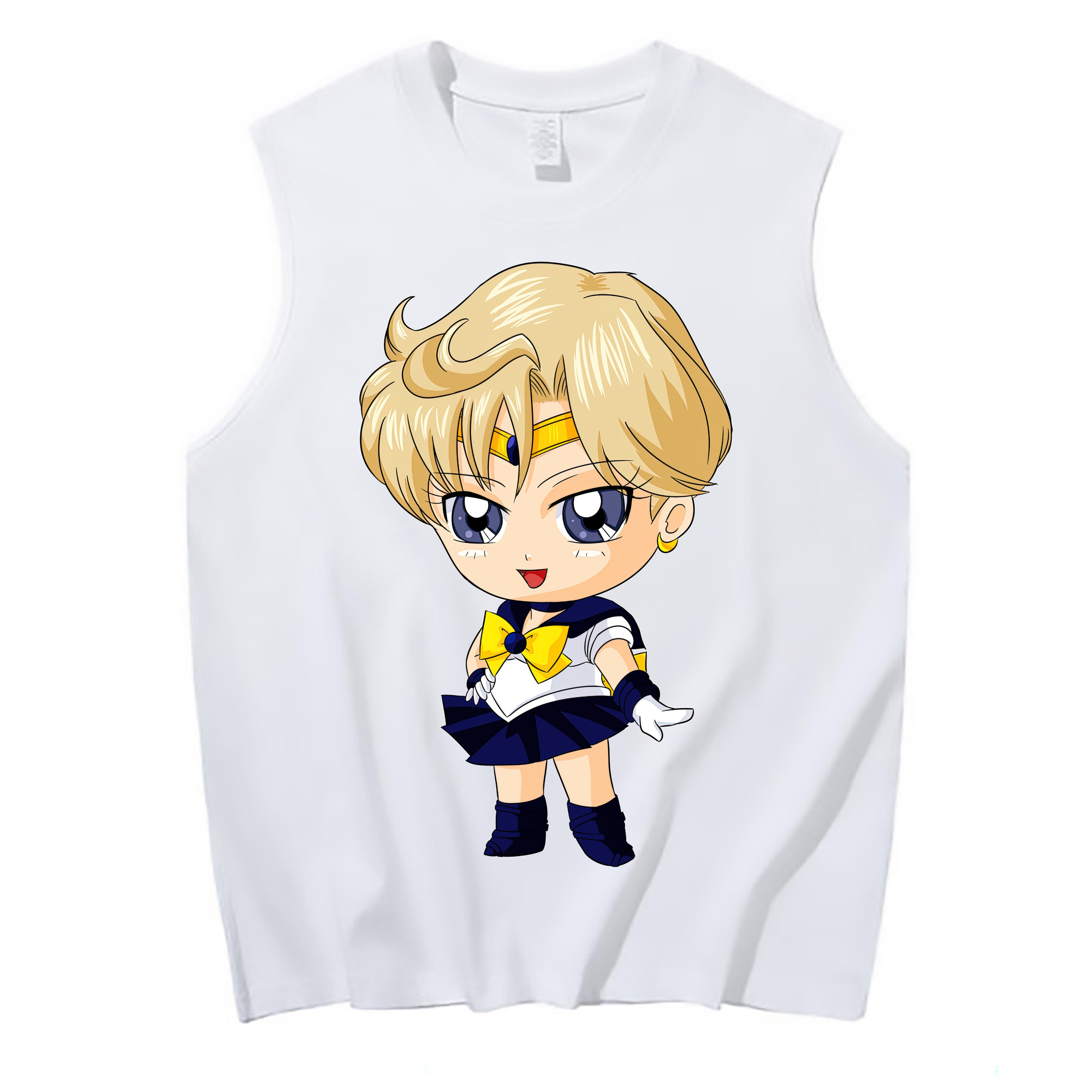 （画像用） 美少女戦士セーラームーン 天王はるか Sailor Moon Tenoh Haruka コットン100％タンクトップ（フロントプリント）