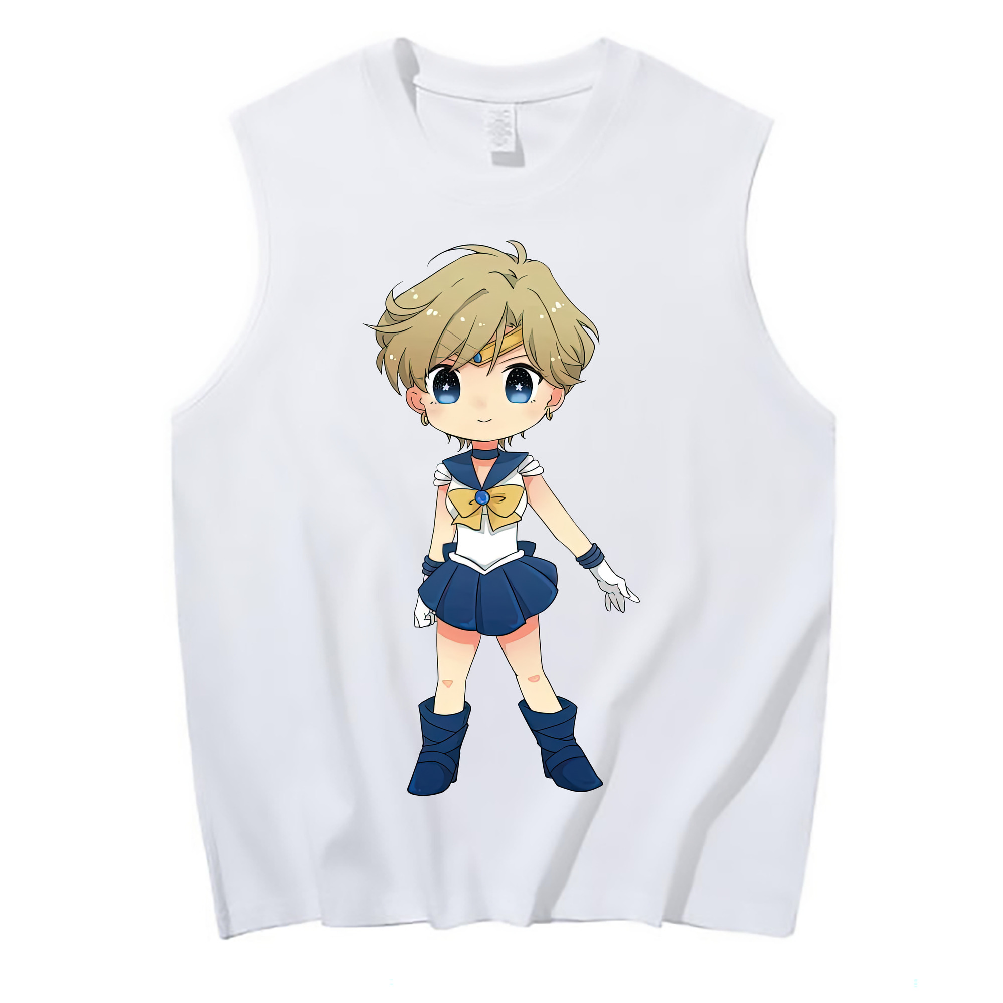 （画像用） 美少女戦士セーラームーン 天王はるか Sailor Moon Tenoh Haruka コットン100％タンクトップ（フロントプリント）