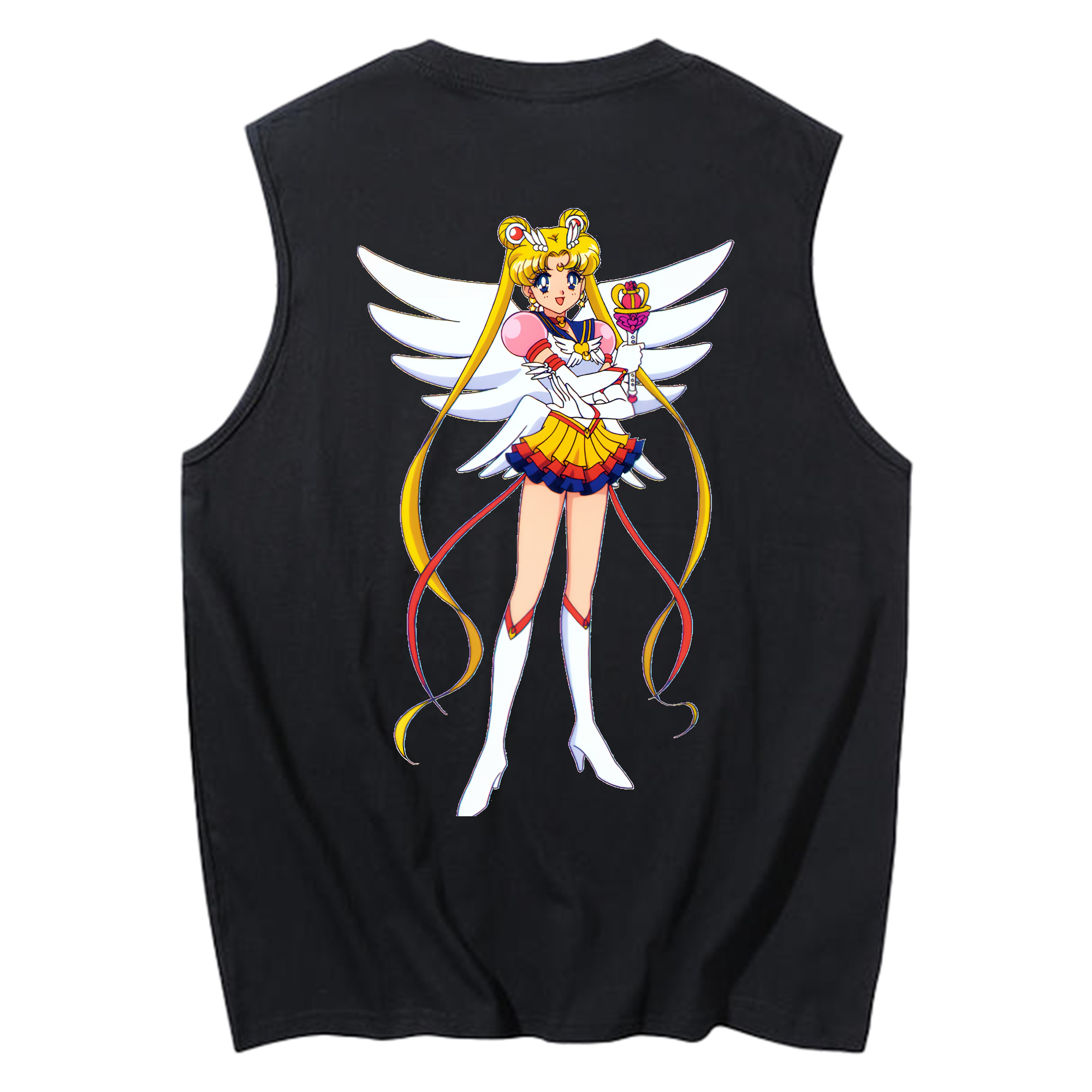 （画像用） 美少女戦士セーラームーン 月野 うさぎ つきの うさぎ Sailor Moon Tsukino Usagi コットン100％タンクトップ（背面プリント）