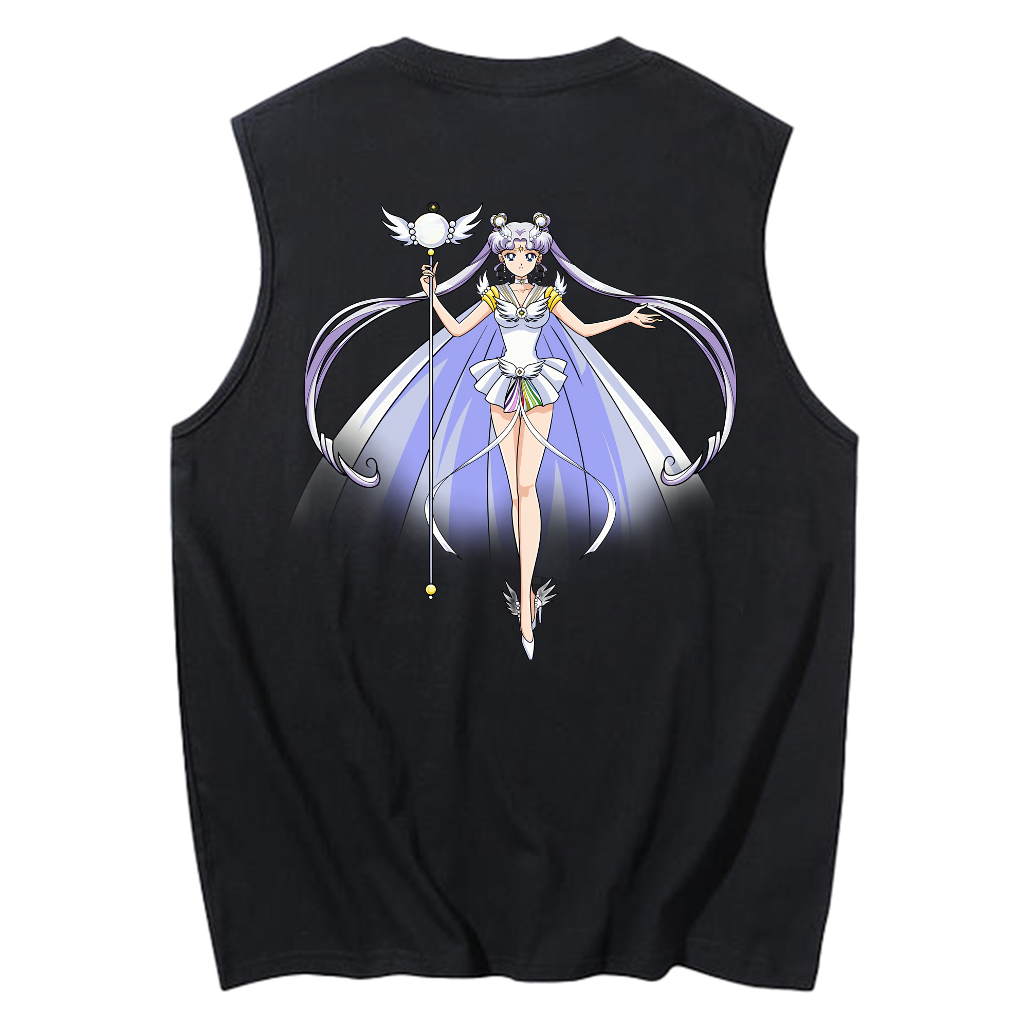 （画像用） 美少女戦士セーラームーン 月野 うさぎ つきの うさぎ Sailor Moon Tsukino Usagi コットン100％タンクトップ（背面プリント）