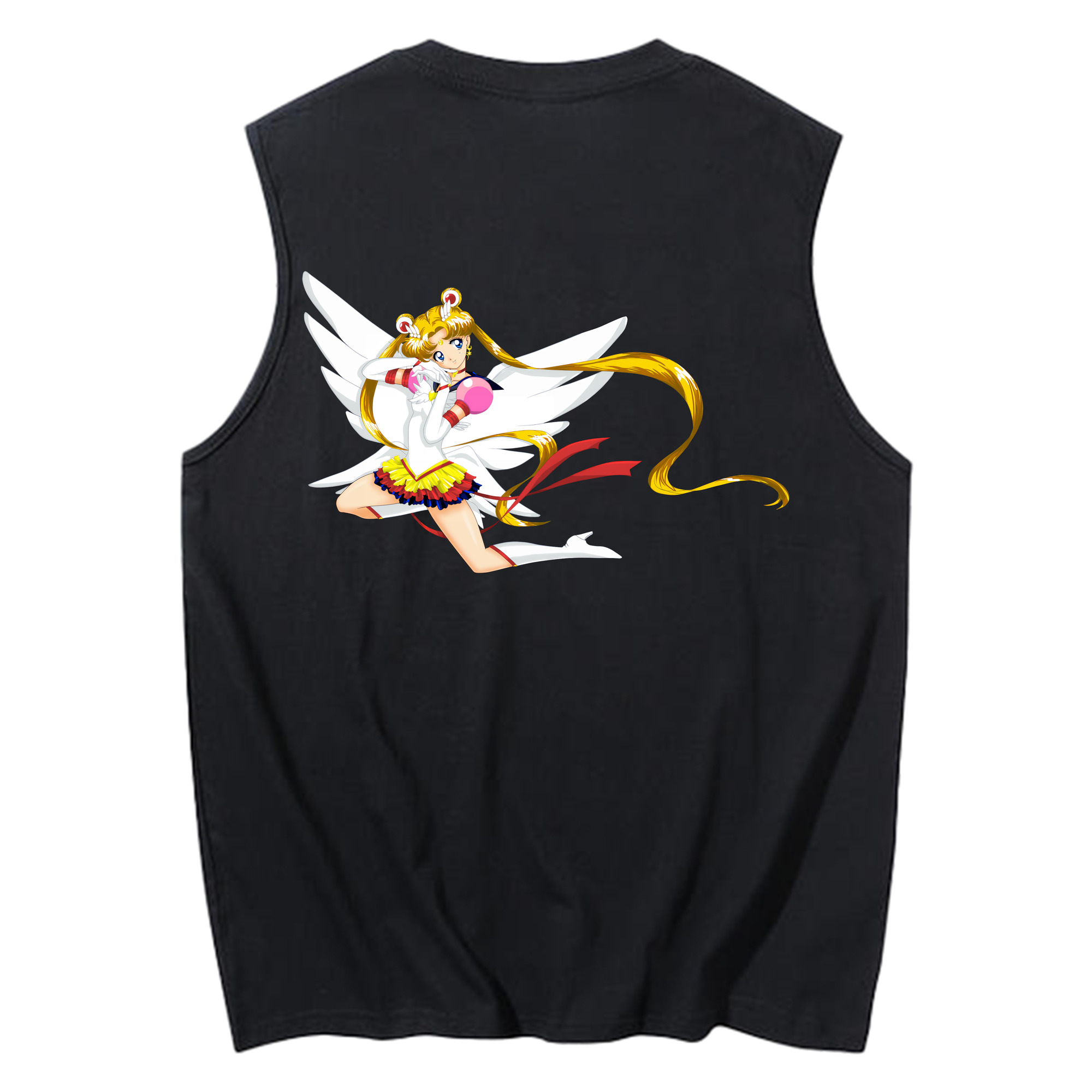 （画像用） 美少女戦士セーラームーン 月野 うさぎ つきの うさぎ Sailor Moon Tsukino Usagi コットン100％タンクトップ（背面プリント）