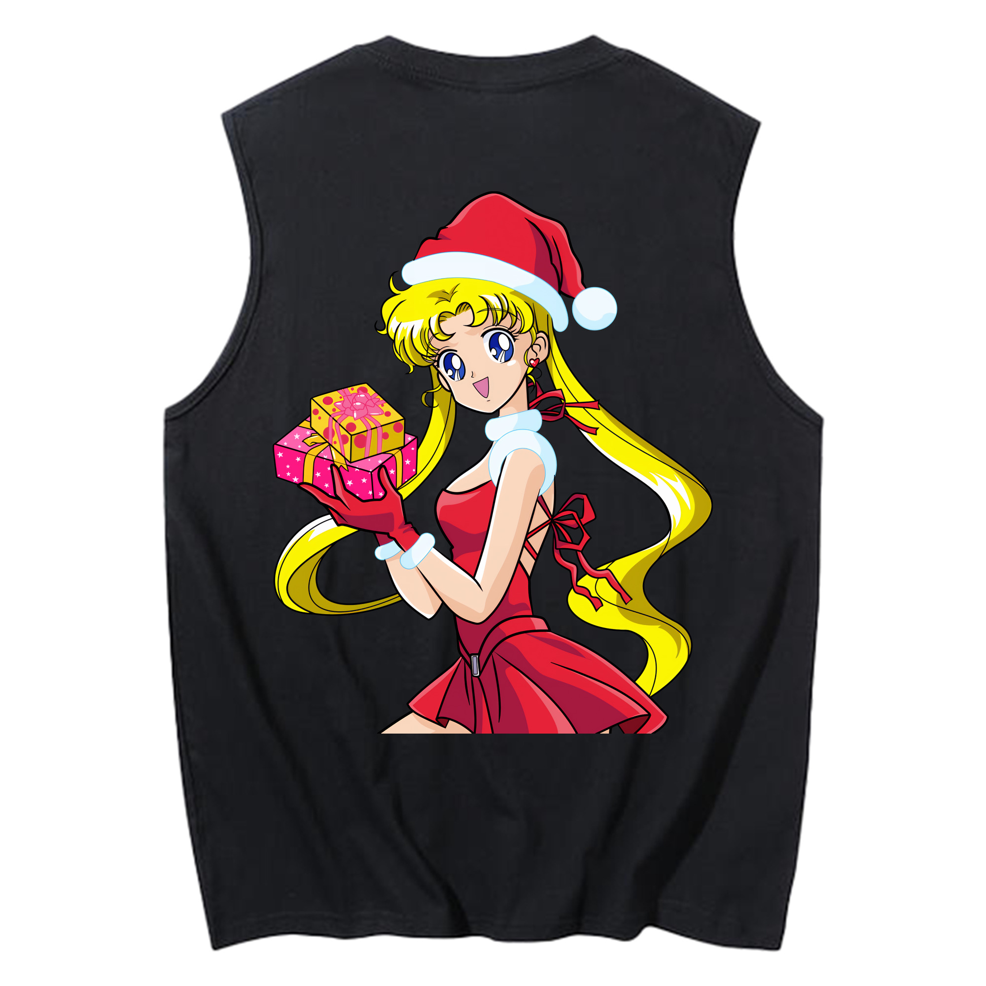 （画像用） 美少女戦士セーラームーン 月野 うさぎ つきの うさぎ Sailor Moon Tsukino Usagi コットン100％タンクトップ（背面プリント）