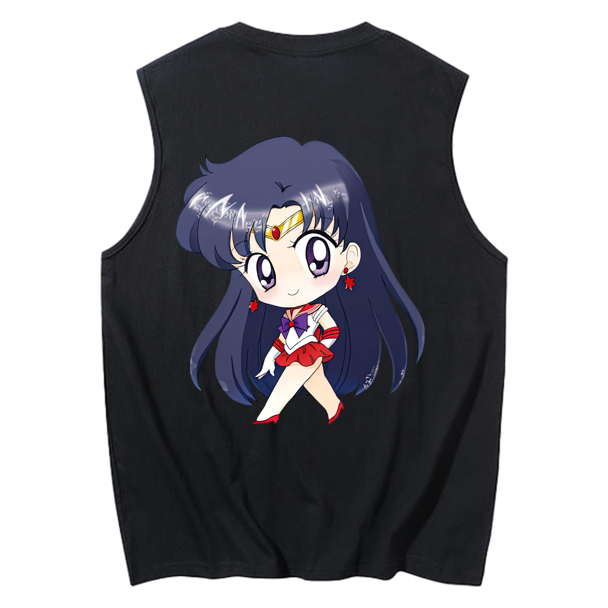 （画像用） 美少女戦士セーラームーン 火野レイ ひの レイ Sailor Moon Hino Rei （セーラーマーズ,Sailor Mars） コットン100％タンクトップ（背面プリント）