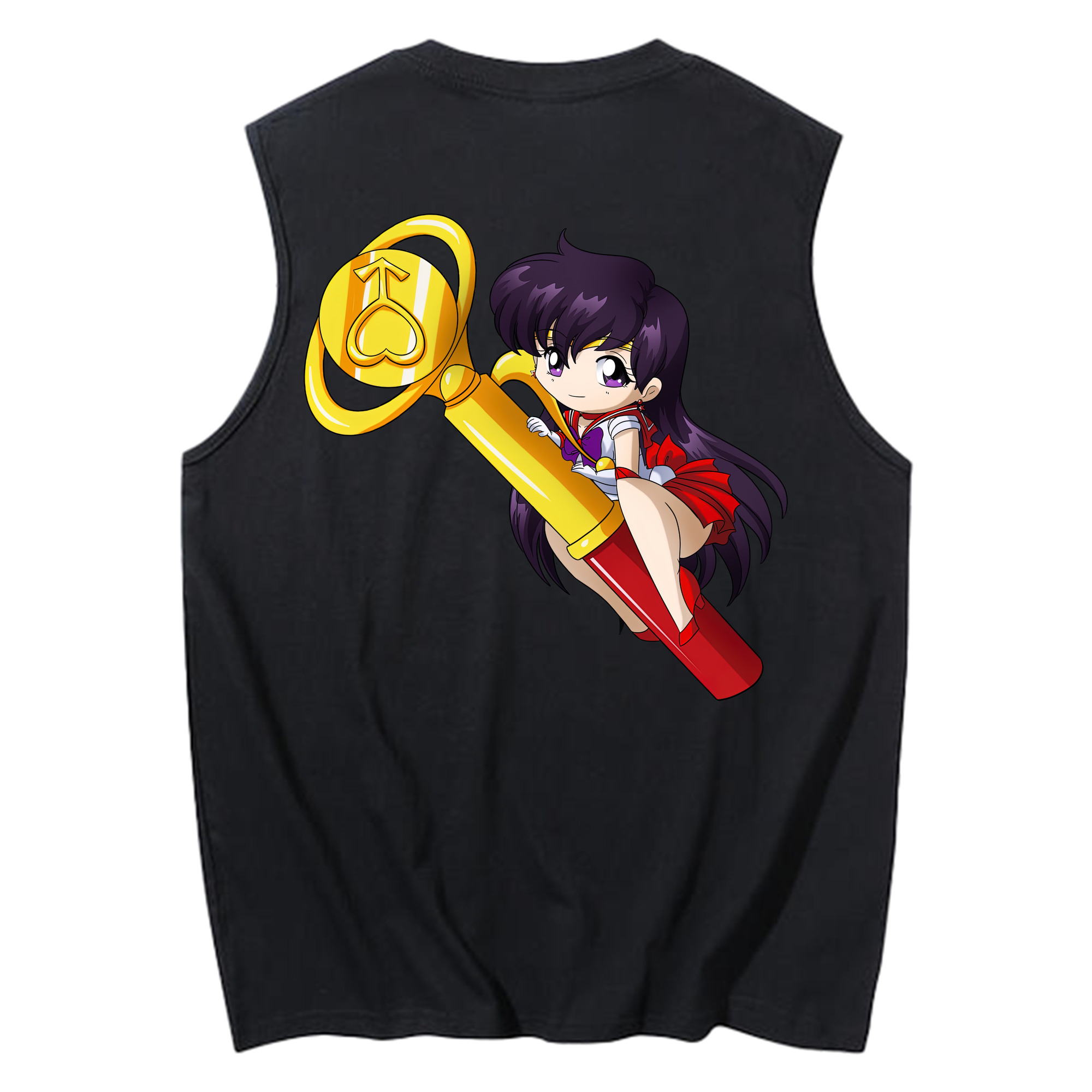 （画像用） 美少女戦士セーラームーン 火野レイ ひの レイ Sailor Moon Hino Rei （セーラーマーズ,Sailor Mars） コットン100％タンクトップ（背面プリント）