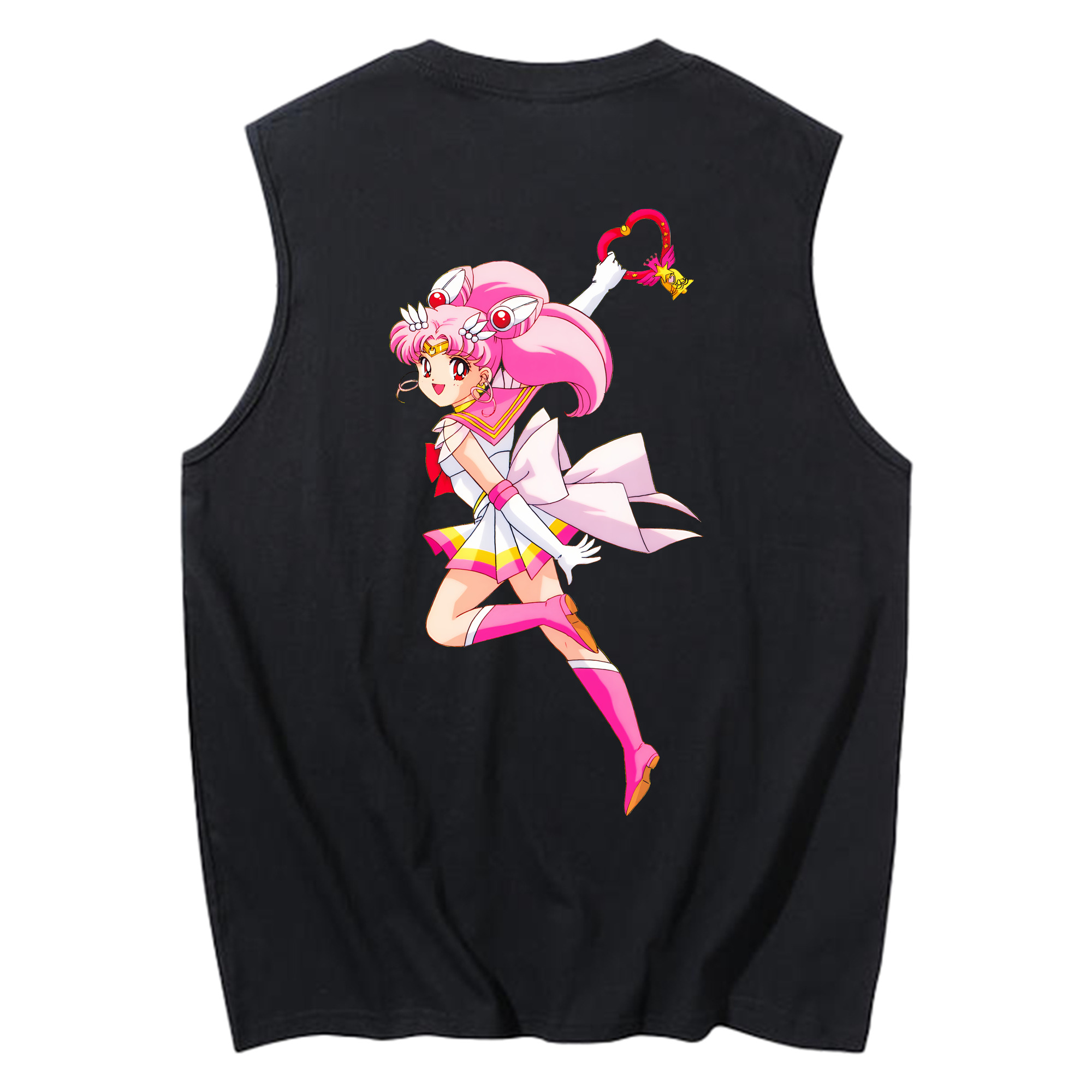 （画像用） 美少女戦士セーラームーン ちびうさ Sailor Moon Chibiusa Tsukino Usagi Small Lady Serenity コットン100％タンクトップ（背面プリント）