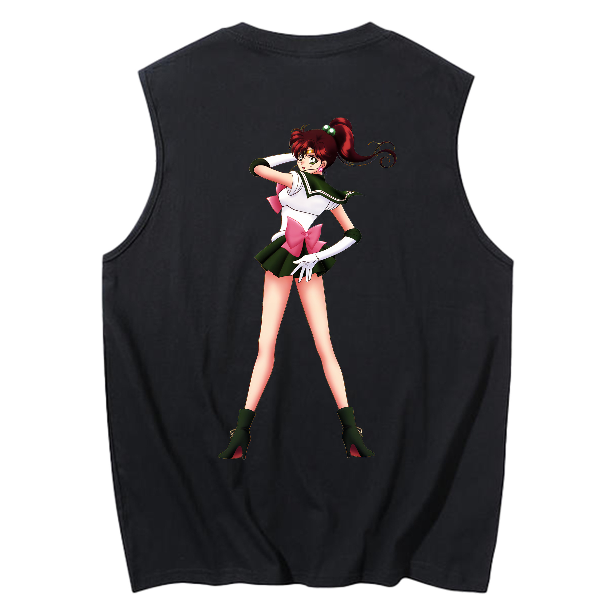 （画像用） 美少女戦士セーラームーン 木野 まこと きの まこと Sailor Moon Kino Makoto （セーラージュピター；Sailor Jupiter） コットン100％タンクトップ（背面プリント）