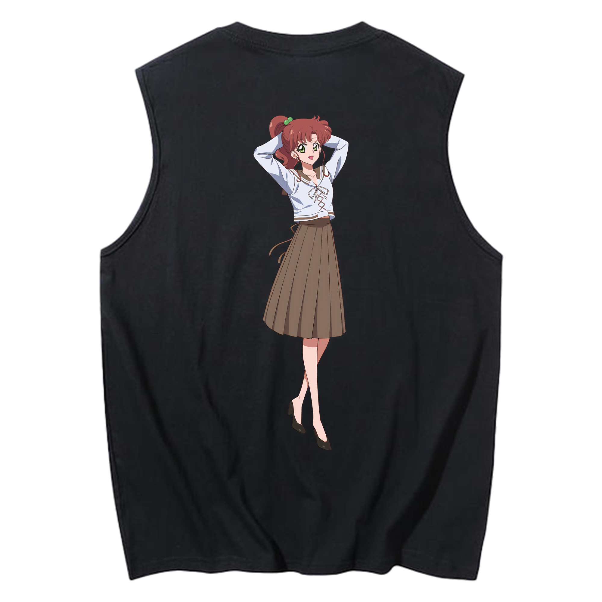 （画像用） 美少女戦士セーラームーン 木野 まこと きの まこと Sailor Moon Kino Makoto （セーラージュピター；Sailor Jupiter） コットン100％タンクトップ（背面プリント）