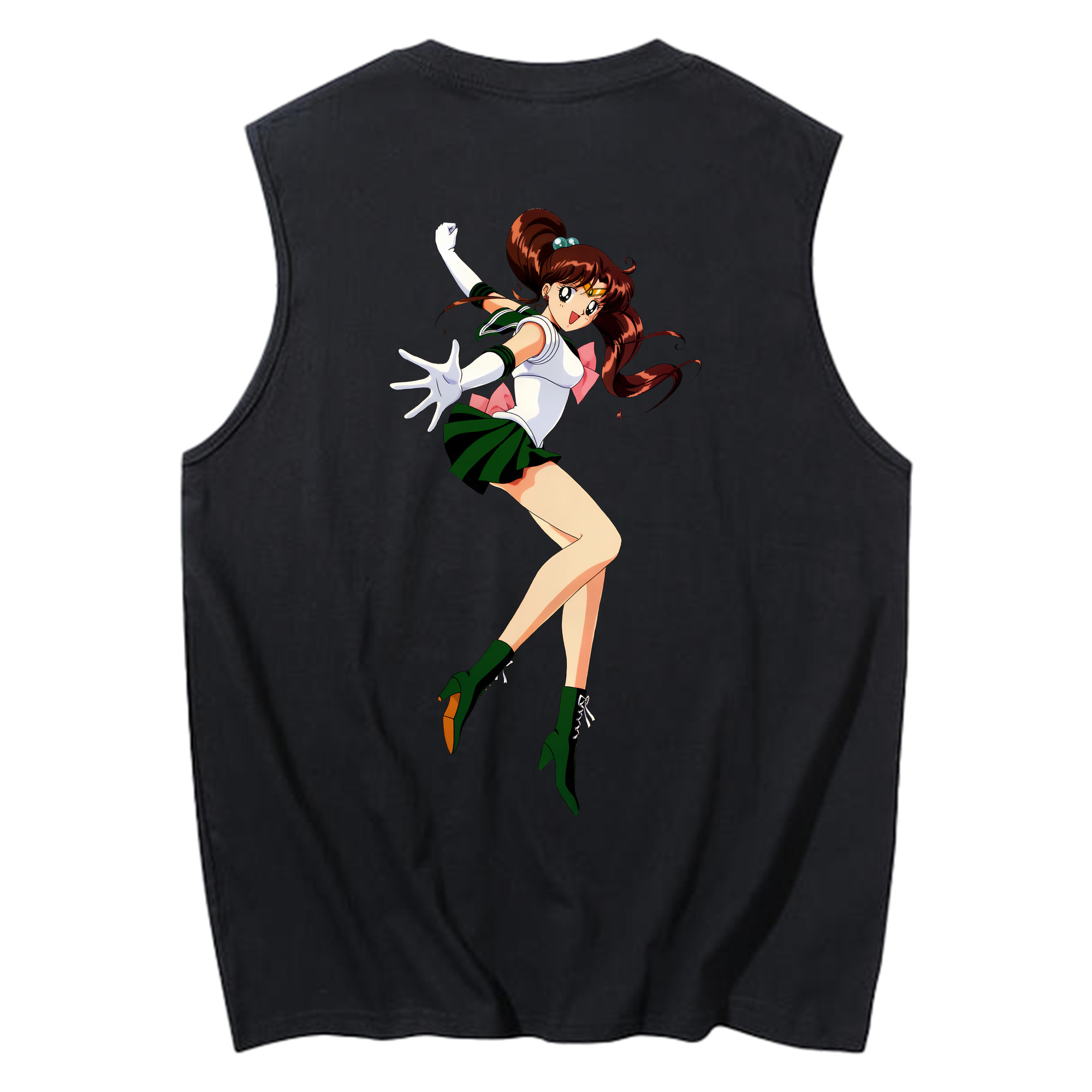 （画像用） 美少女戦士セーラームーン 木野 まこと きの まこと Sailor Moon Kino Makoto （セーラージュピター；Sailor Jupiter） コットン100％タンクトップ（背面プリント）