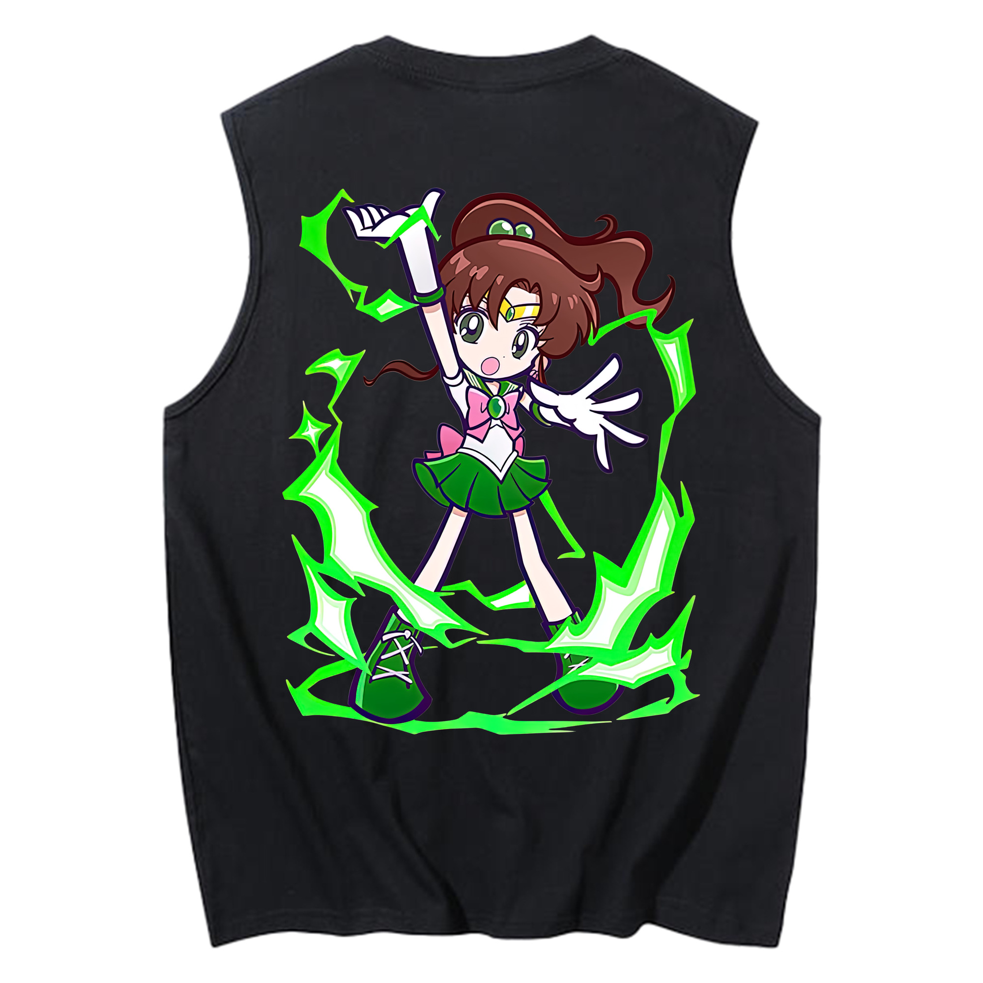（画像用） 美少女戦士セーラームーン 木野 まこと きの まこと Sailor Moon Kino Makoto （セーラージュピター；Sailor Jupiter） コットン100％タンクトップ（背面プリント）