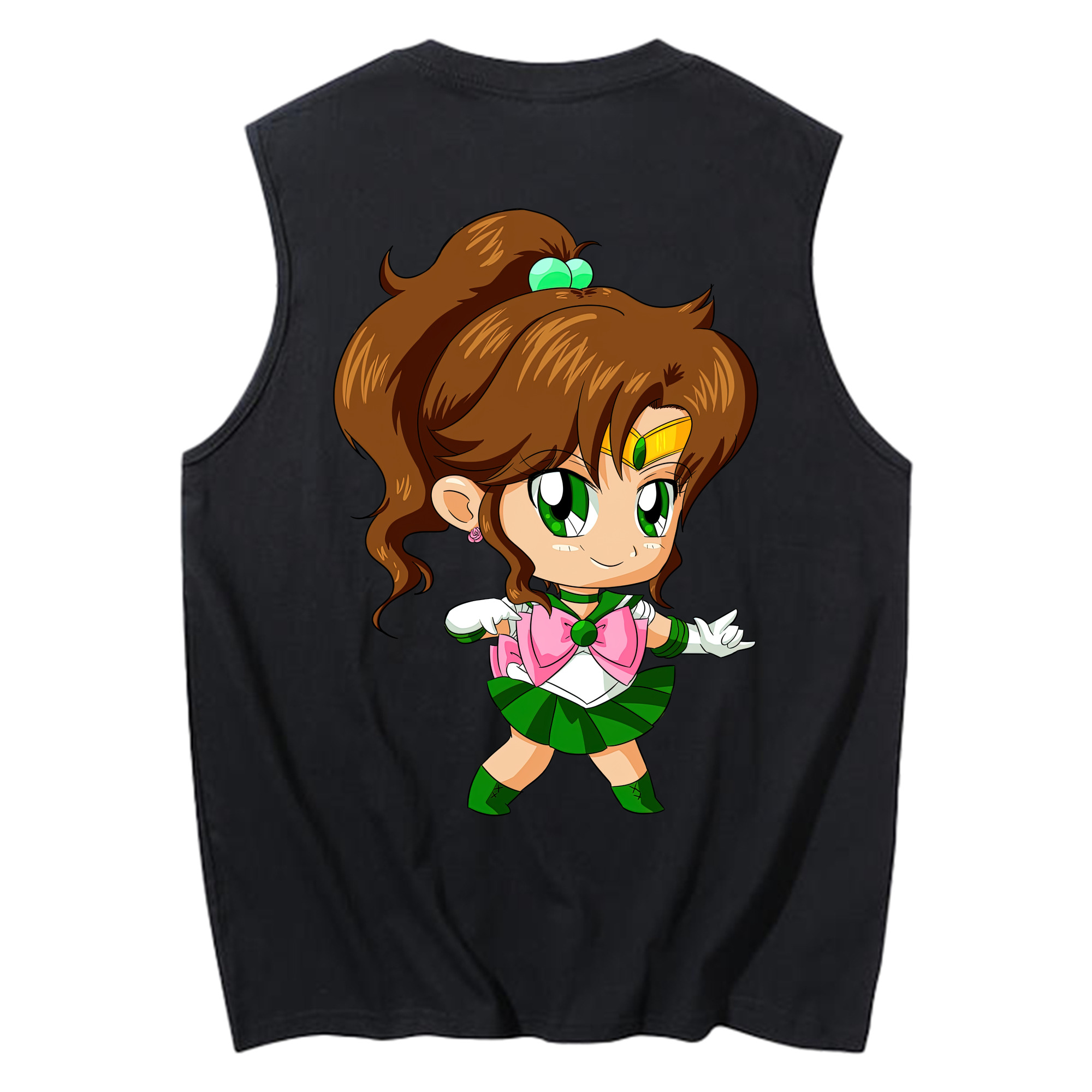（画像用） 美少女戦士セーラームーン 木野 まこと きの まこと Sailor Moon Kino Makoto （セーラージュピター；Sailor Jupiter） コットン100％タンクトップ（背面プリント）
