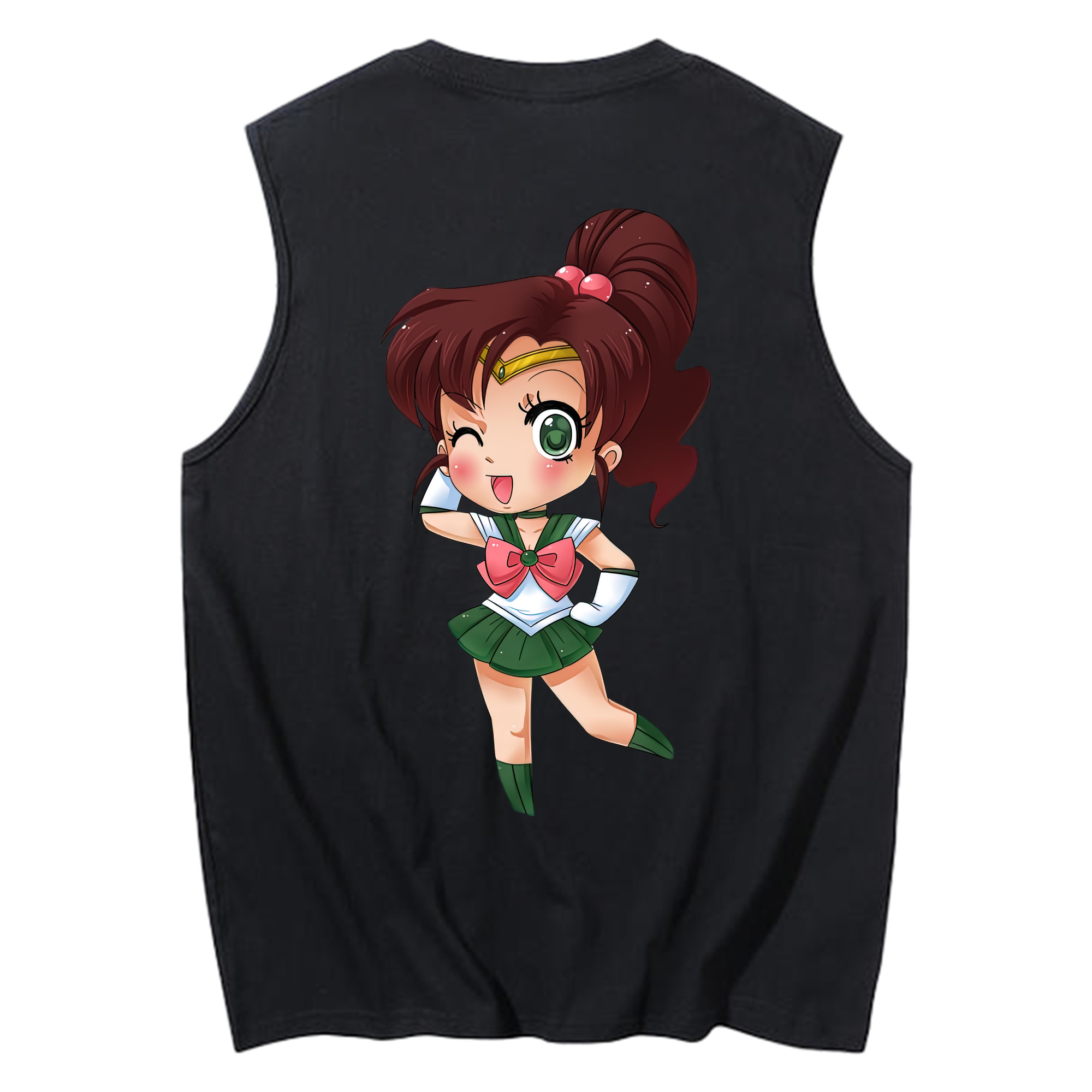 （画像用） 美少女戦士セーラームーン 木野 まこと きの まこと Sailor Moon Kino Makoto （セーラージュピター；Sailor Jupiter） コットン100％タンクトップ（背面プリント）