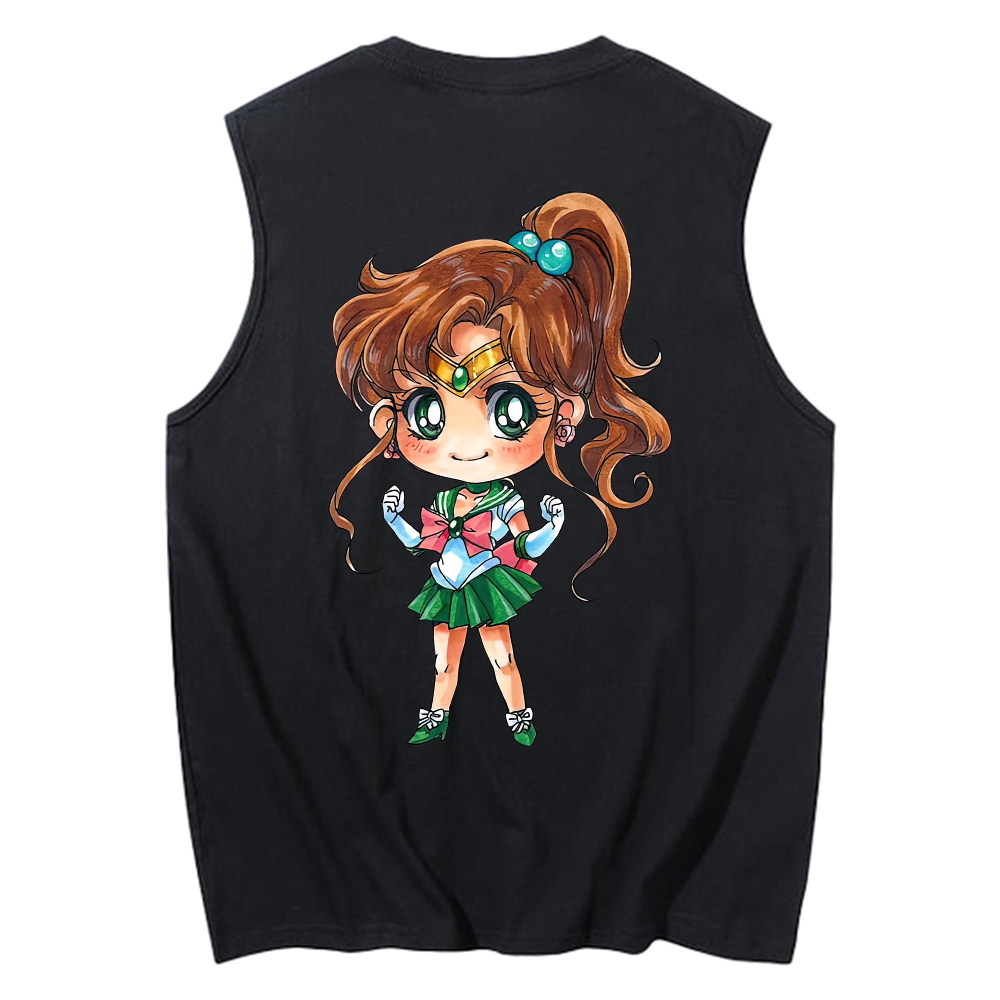 （画像用） 美少女戦士セーラームーン 木野 まこと きの まこと Sailor Moon Kino Makoto （セーラージュピター；Sailor Jupiter） コットン100％タンクトップ（背面プリント）