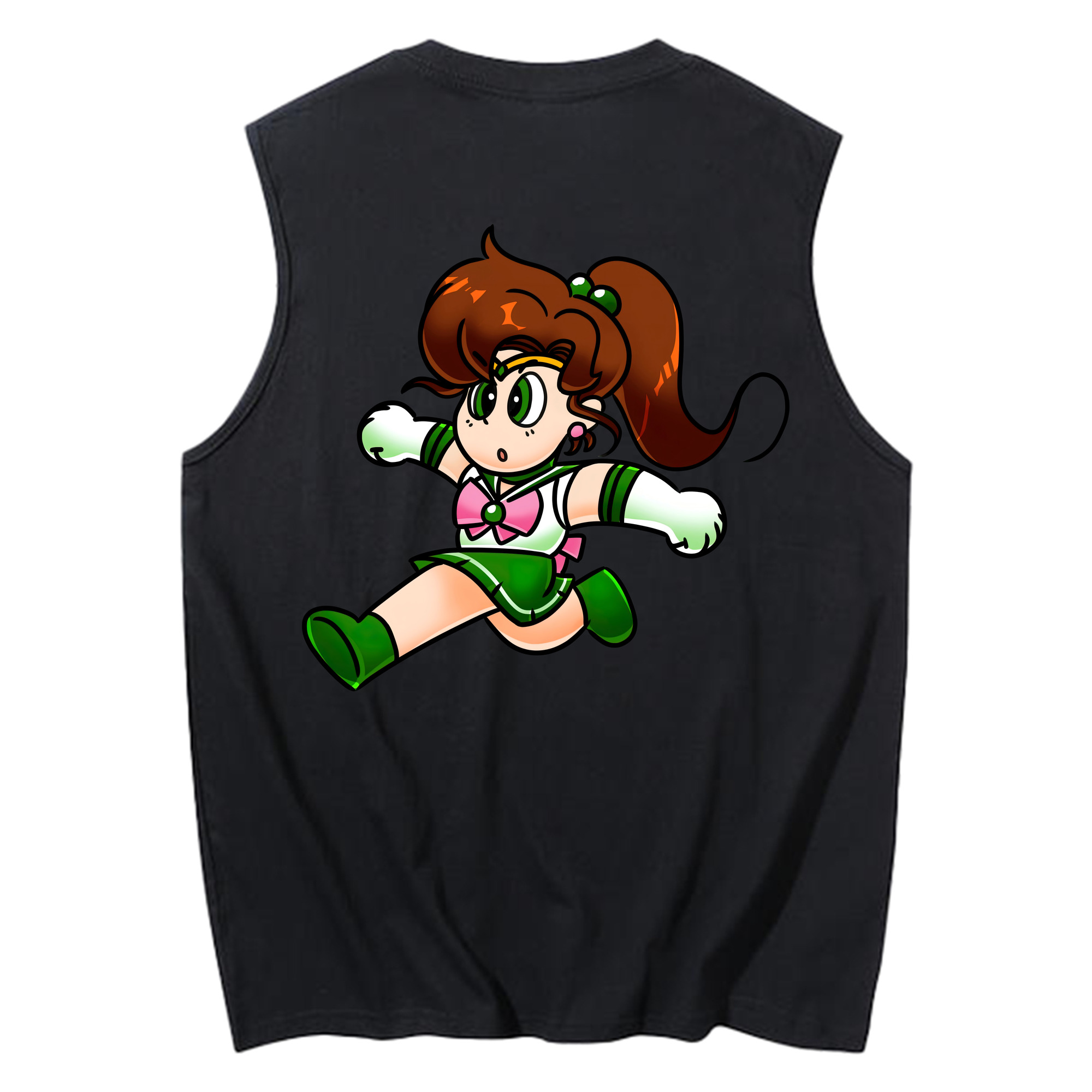 （画像用） 美少女戦士セーラームーン 木野 まこと きの まこと Sailor Moon Kino Makoto （セーラージュピター；Sailor Jupiter） コットン100％タンクトップ（背面プリント）
