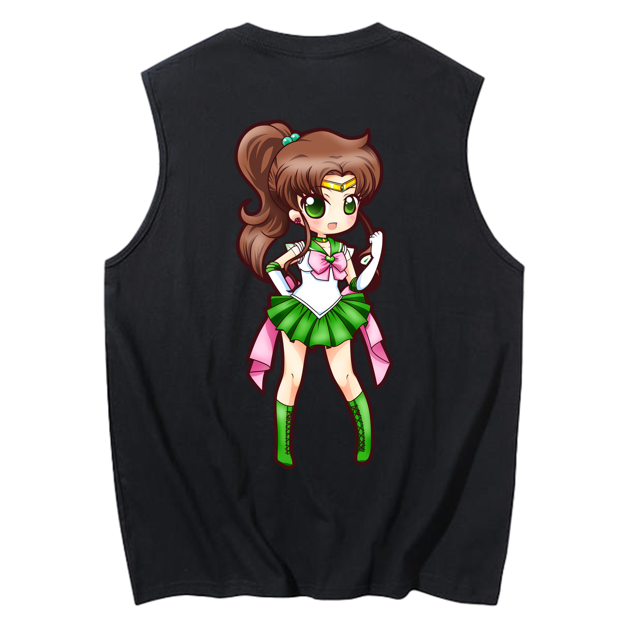（画像用） 美少女戦士セーラームーン 木野 まこと きの まこと Sailor Moon Kino Makoto （セーラージュピター；Sailor Jupiter） コットン100％タンクトップ（背面プリント）