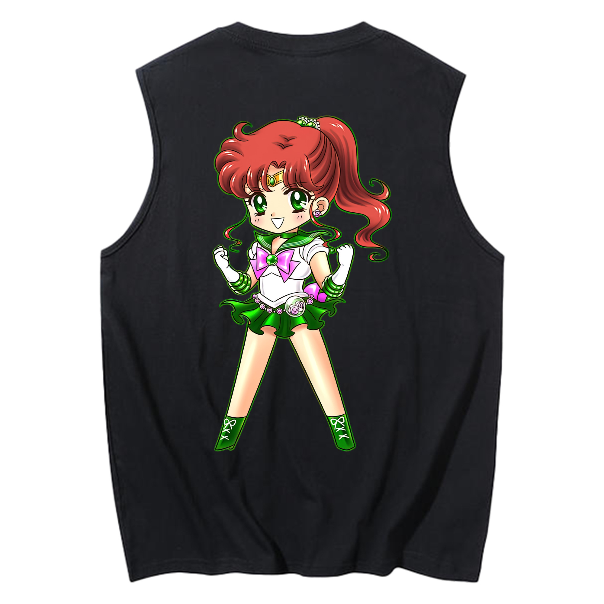 （画像用） 美少女戦士セーラームーン 木野 まこと きの まこと Sailor Moon Kino Makoto （セーラージュピター；Sailor Jupiter） コットン100％タンクトップ（背面プリント）