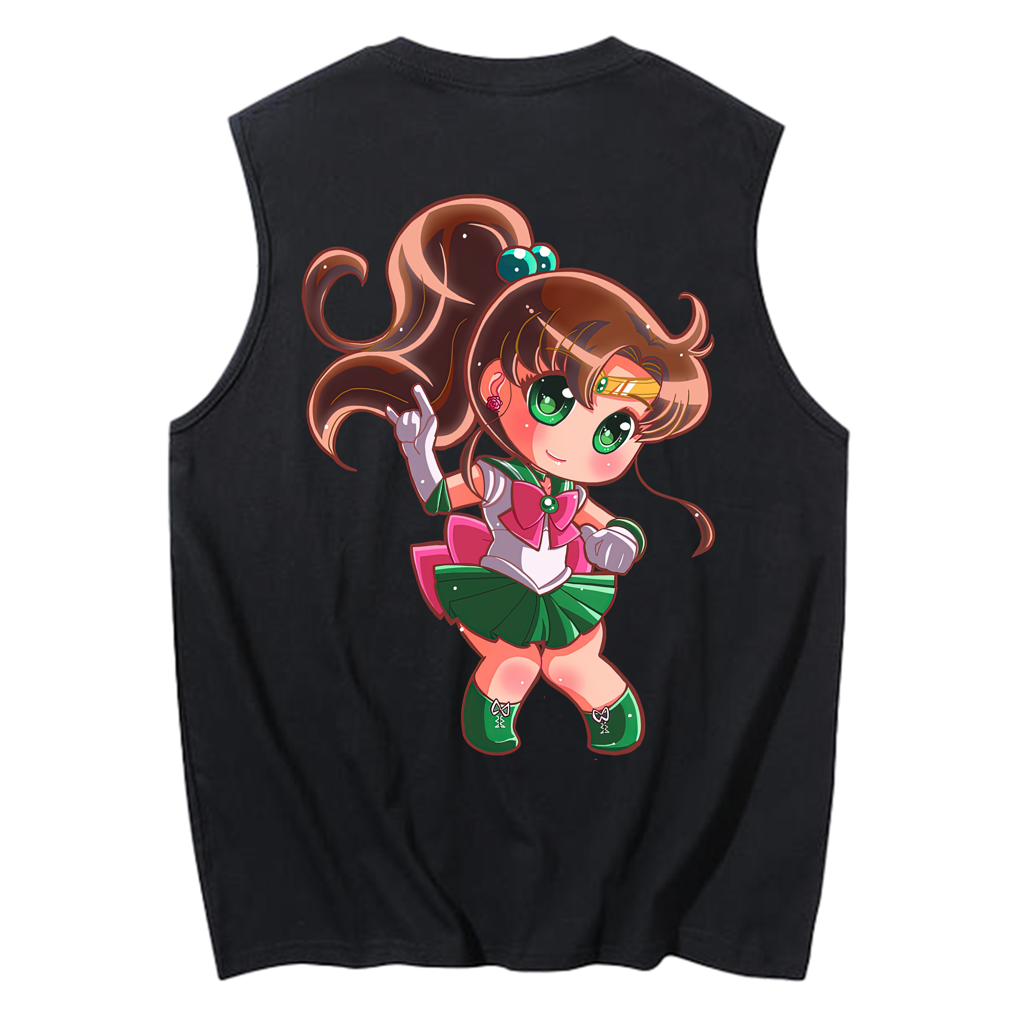 （画像用） 美少女戦士セーラームーン 木野 まこと きの まこと Sailor Moon Kino Makoto （セーラージュピター；Sailor Jupiter） コットン100％タンクトップ（背面プリント）