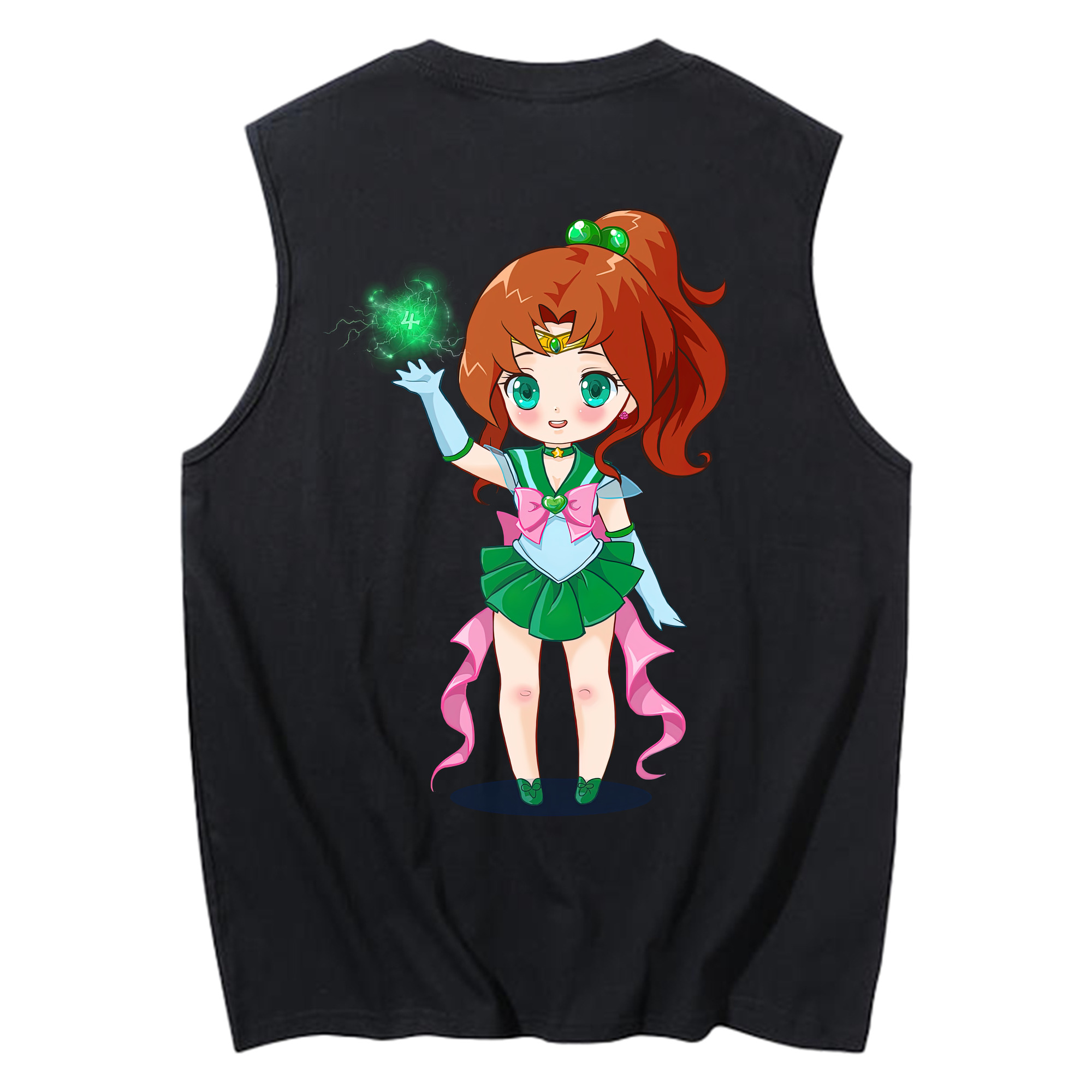 （画像用） 美少女戦士セーラームーン 木野 まこと きの まこと Sailor Moon Kino Makoto （セーラージュピター；Sailor Jupiter） コットン100％タンクトップ（背面プリント）