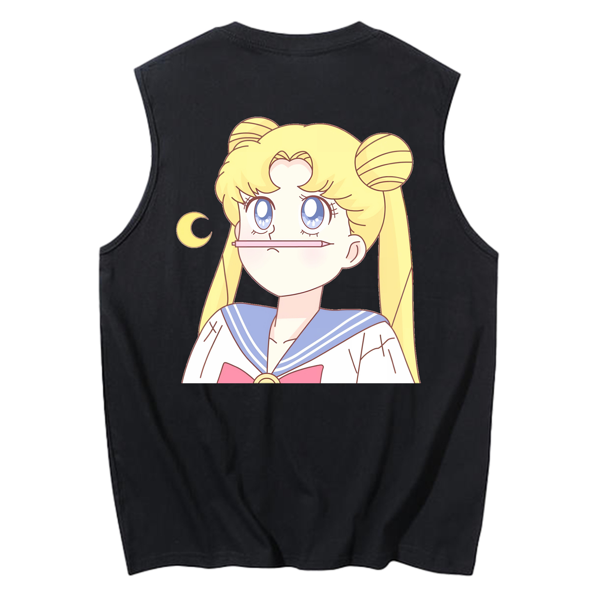 （画像用） 美少女戦士セーラームーン 愛野 美奈子 あいの みなこ Sailor Moon Aino Minako コットン100％タンクトップ（背面プリント）