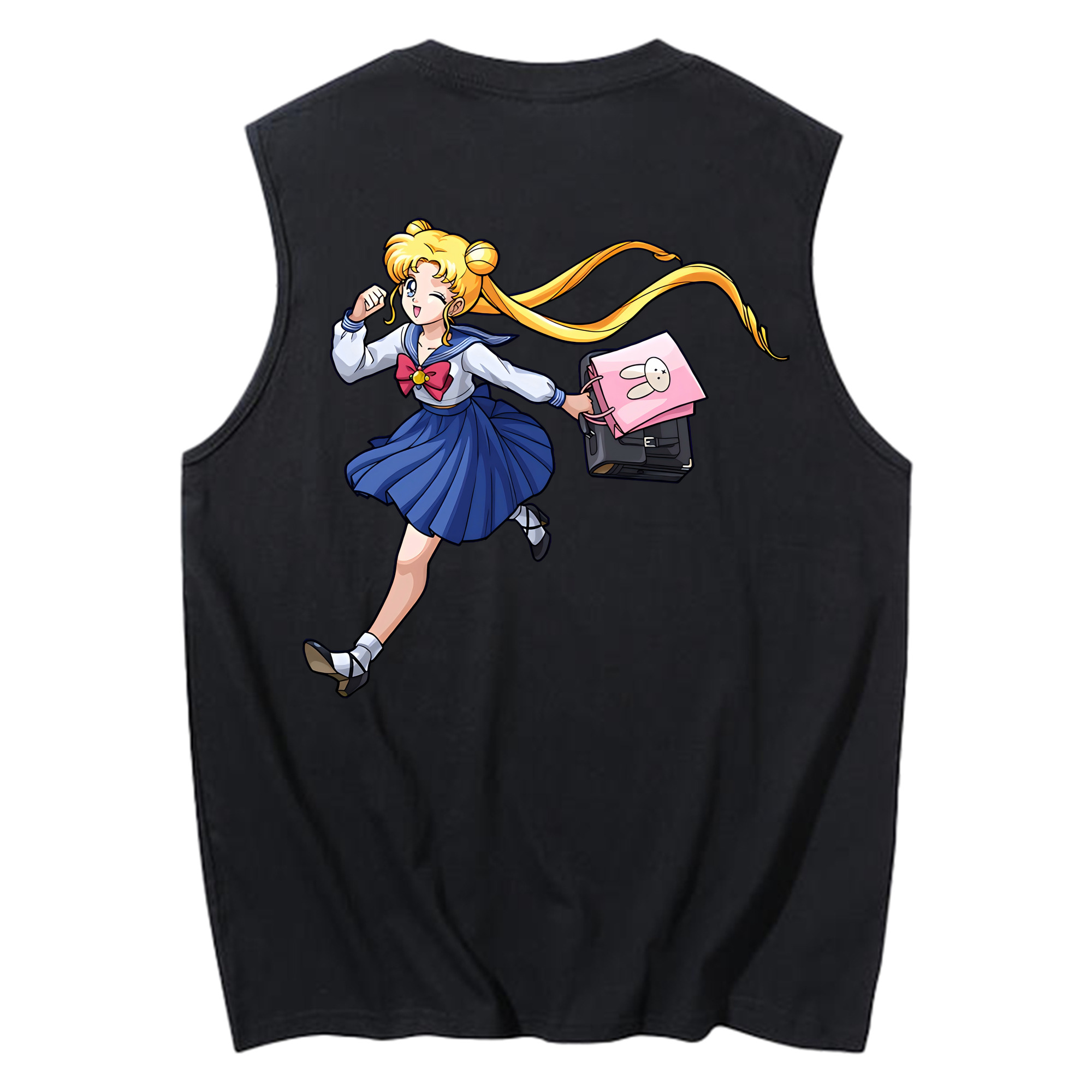 （画像用） 美少女戦士セーラームーン 愛野 美奈子 あいの みなこ Sailor Moon Aino Minako コットン100％タンクトップ（背面プリント）