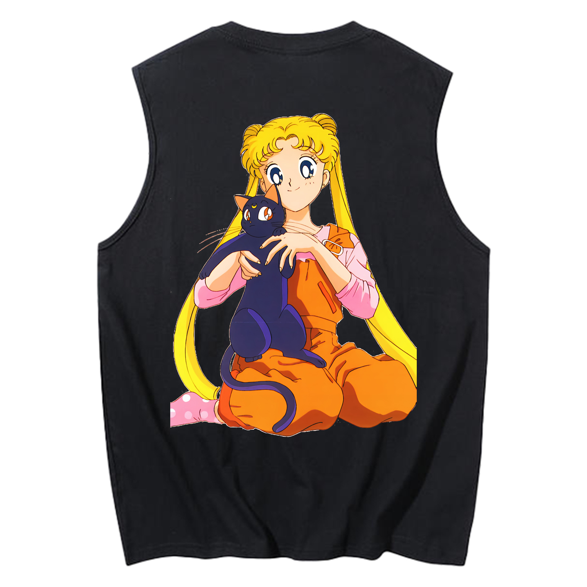 （画像用） 美少女戦士セーラームーン 愛野 美奈子 あいの みなこ Sailor Moon Aino Minako コットン100％タンクトップ（背面プリント）