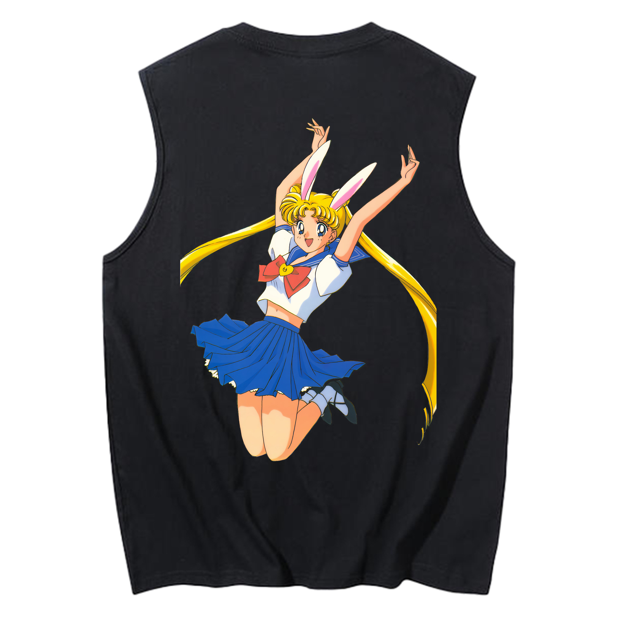 （画像用） 美少女戦士セーラームーン 愛野 美奈子 あいの みなこ Sailor Moon Aino Minako コットン100％タンクトップ（背面プリント）