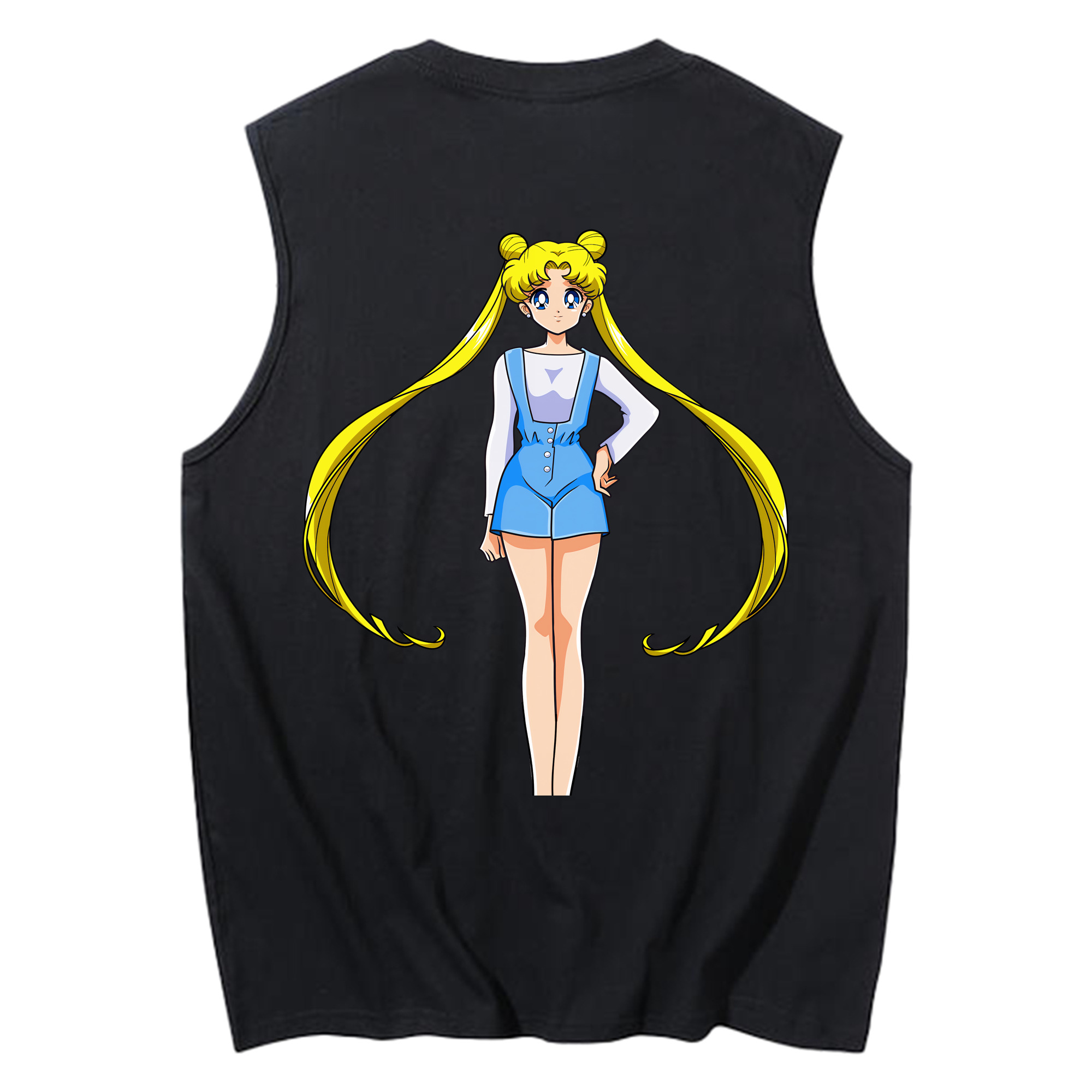 （画像用） 美少女戦士セーラームーン 愛野 美奈子 あいの みなこ Sailor Moon Aino Minako コットン100％タンクトップ（背面プリント）