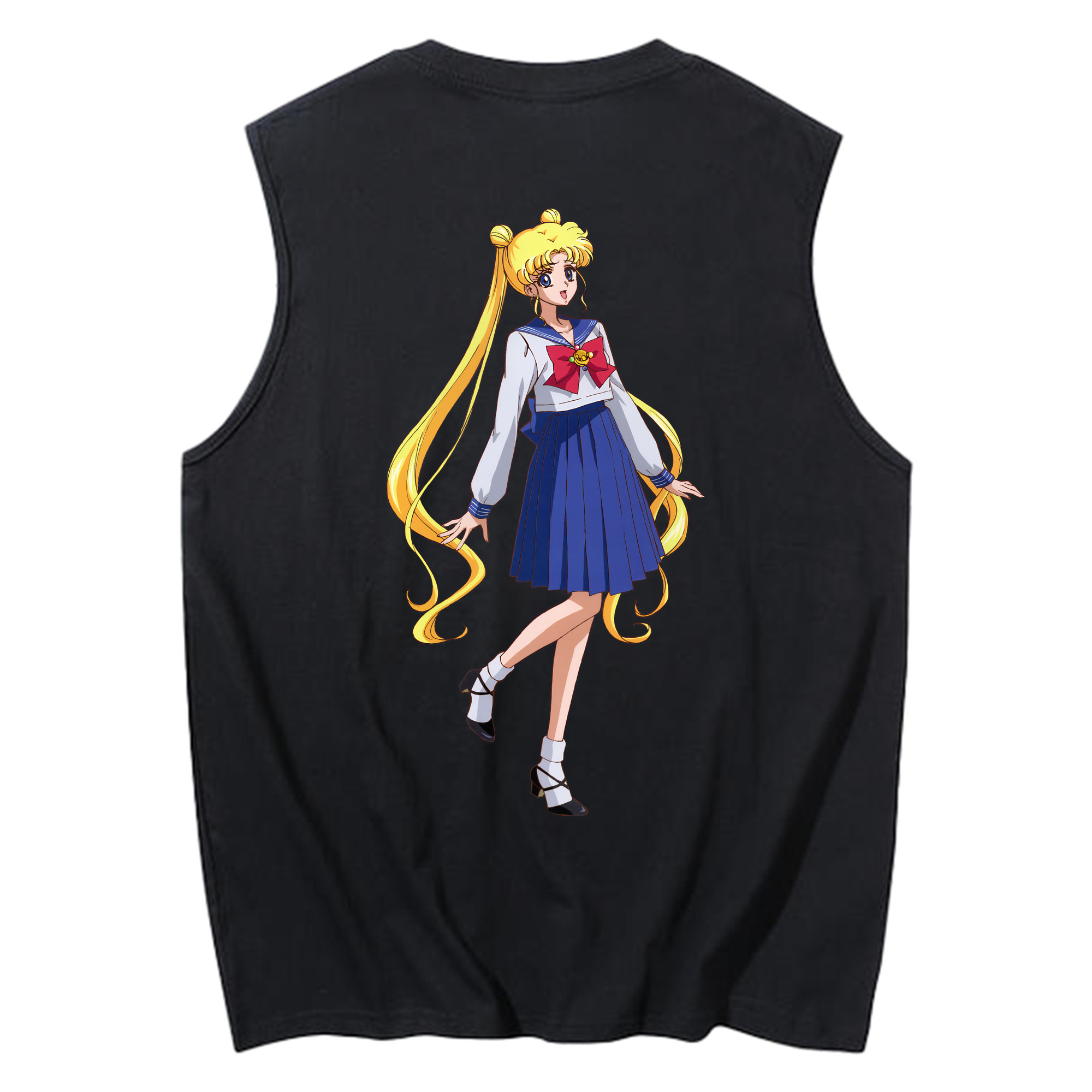 （画像用） 美少女戦士セーラームーン 愛野 美奈子 あいの みなこ Sailor Moon Aino Minako コットン100％タンクトップ（背面プリント）