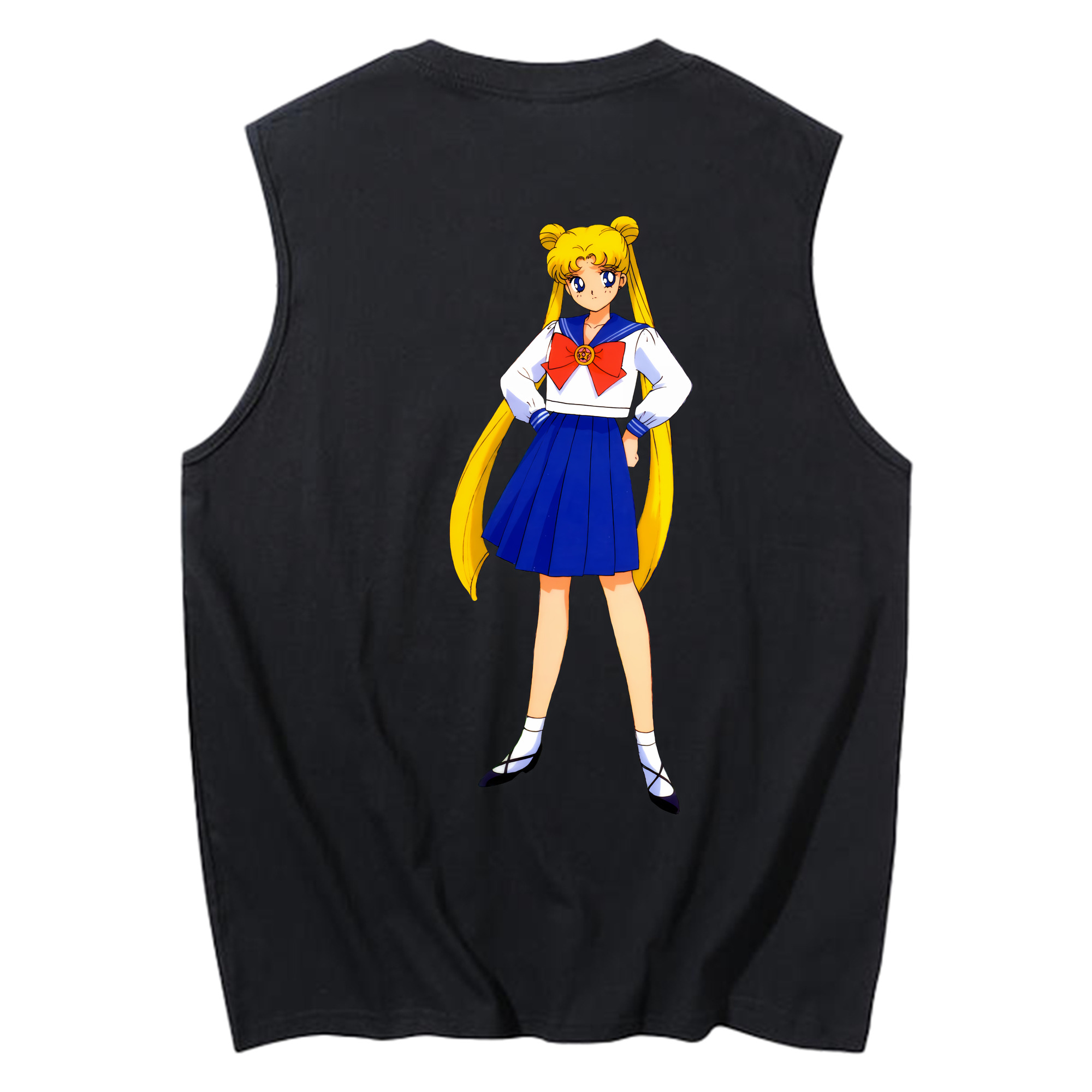 （画像用） 美少女戦士セーラームーン 愛野 美奈子 あいの みなこ Sailor Moon Aino Minako コットン100％タンクトップ（背面プリント）