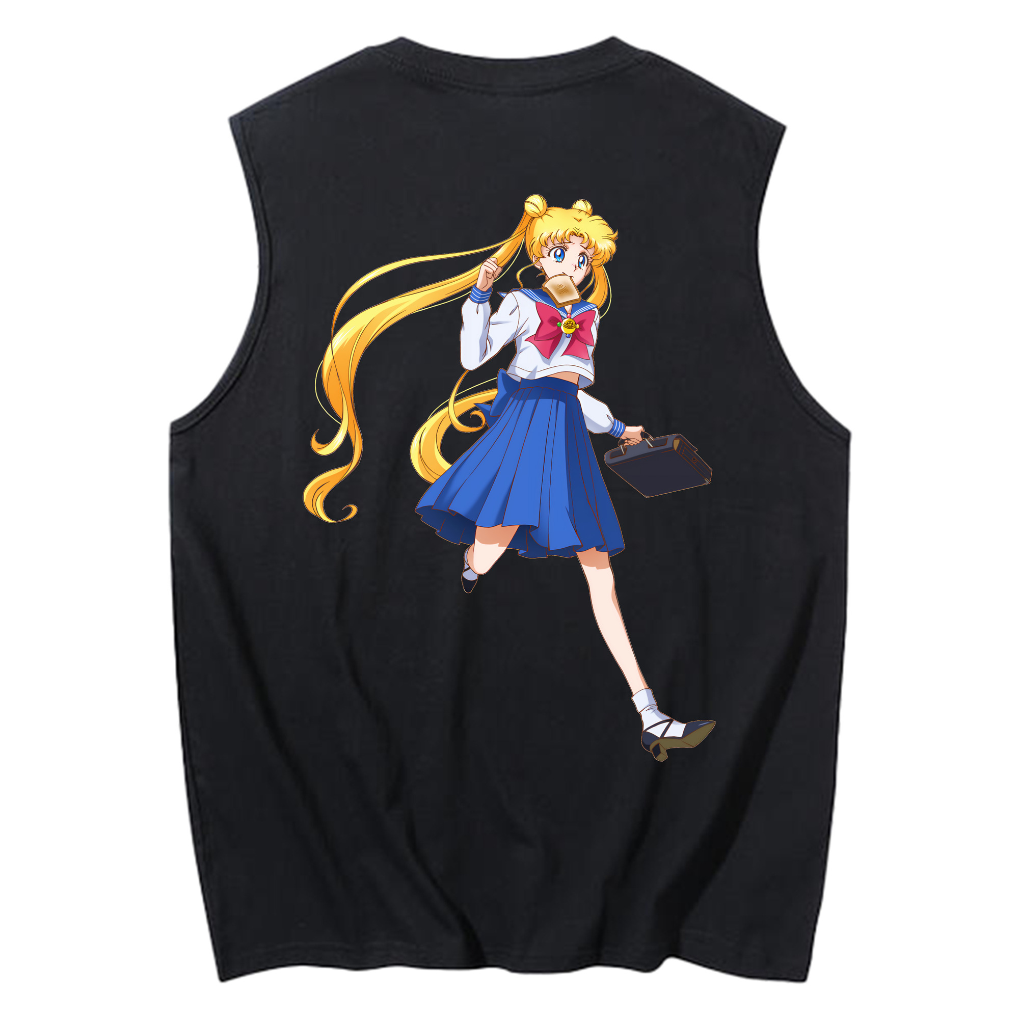 （画像用） 美少女戦士セーラームーン 愛野 美奈子 あいの みなこ Sailor Moon Aino Minako コットン100％タンクトップ（背面プリント）