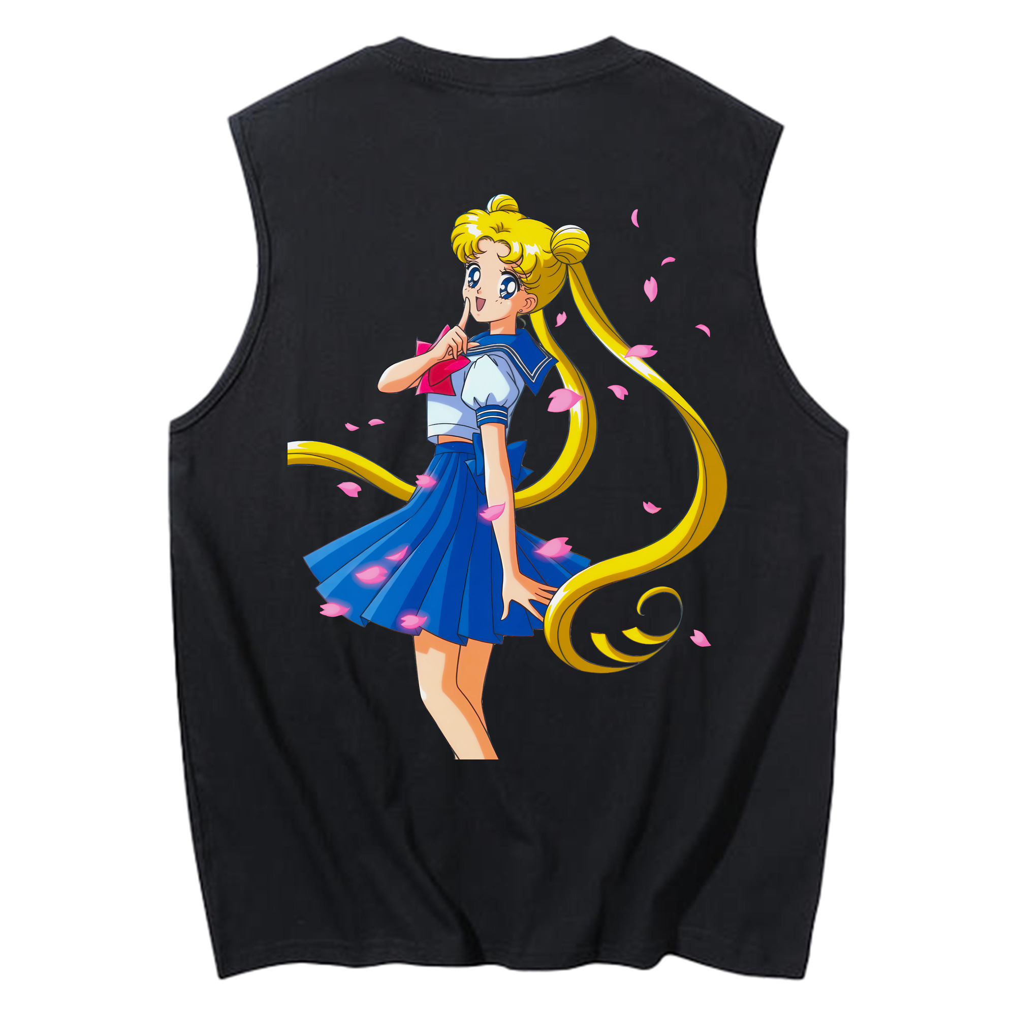 （画像用） 美少女戦士セーラームーン 愛野 美奈子 あいの みなこ Sailor Moon Aino Minako コットン100％タンクトップ（背面プリント）