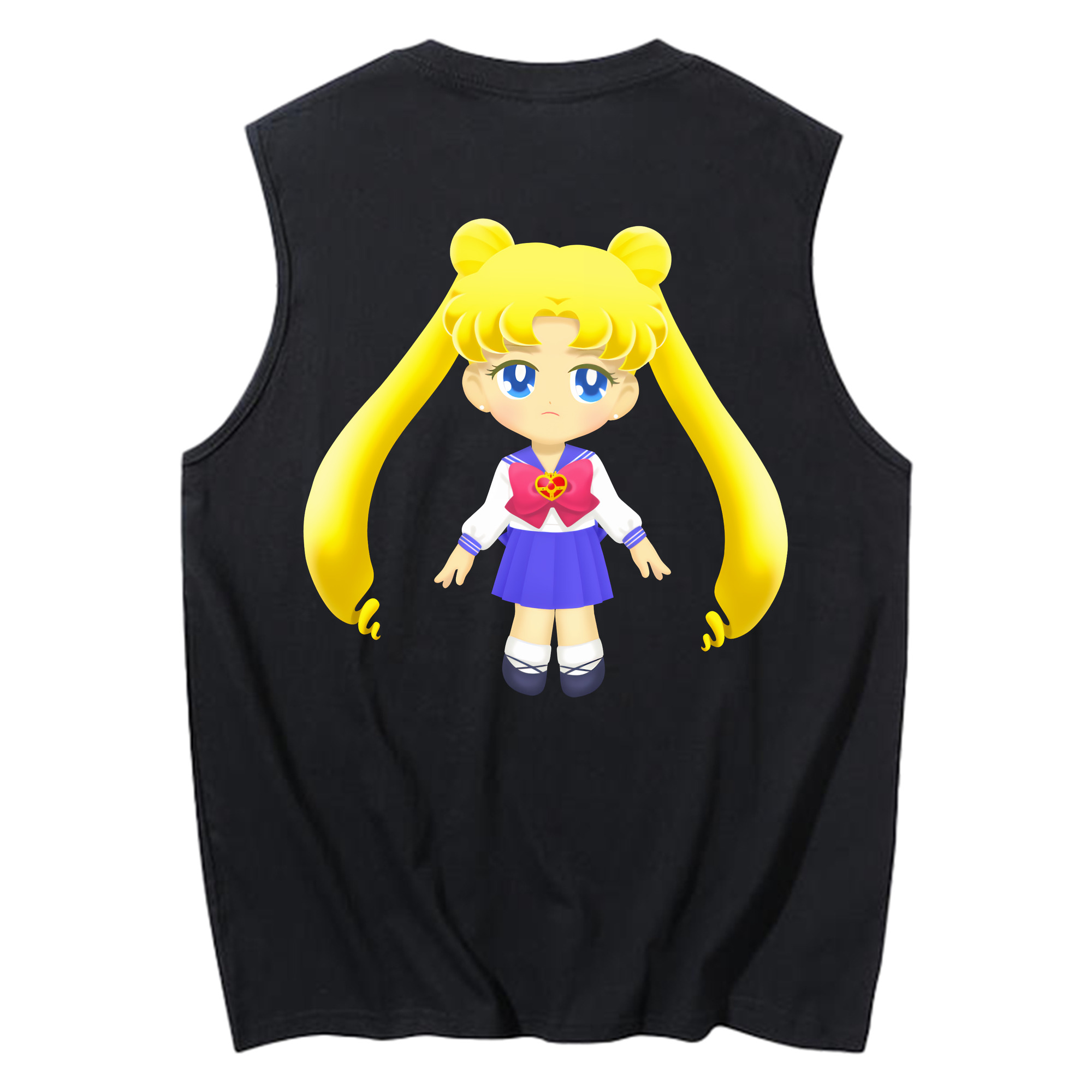 （画像用） 美少女戦士セーラームーン 愛野 美奈子 あいの みなこ Sailor Moon Aino Minako コットン100％タンクトップ（背面プリント）