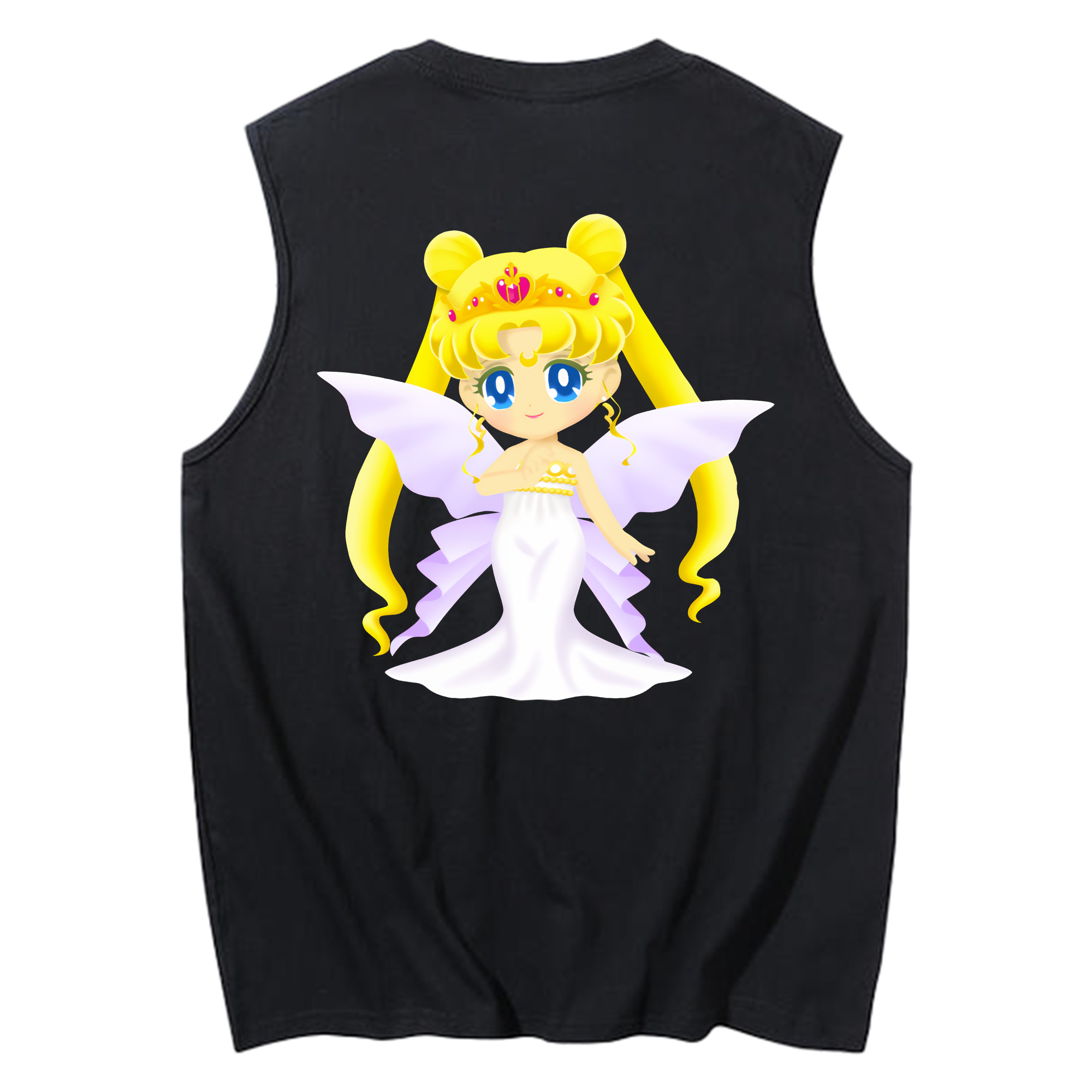 （画像用） 美少女戦士セーラームーン 愛野 美奈子 あいの みなこ Sailor Moon Aino Minako コットン100％タンクトップ（背面プリント）