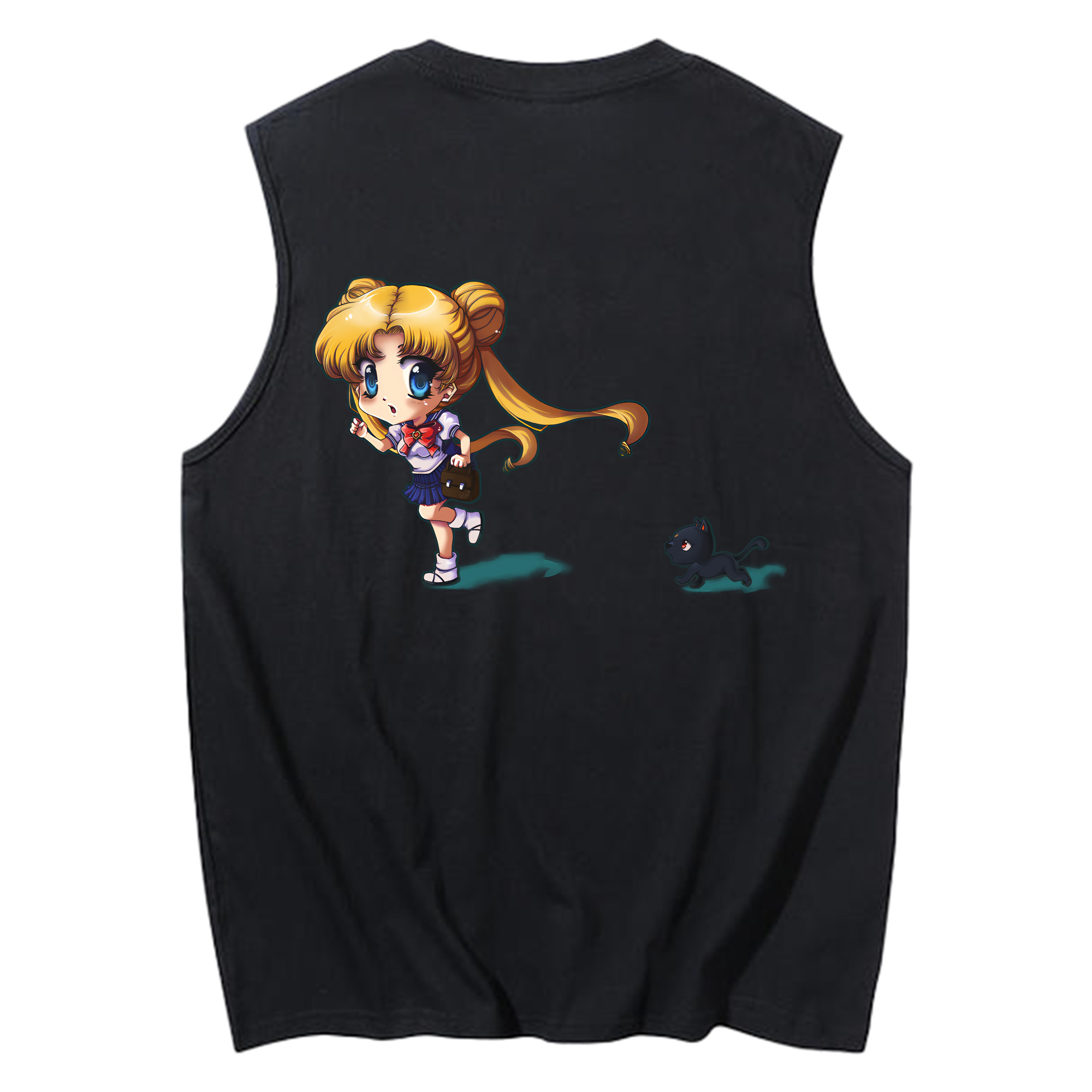 （画像用） 美少女戦士セーラームーン 愛野 美奈子 あいの みなこ Sailor Moon Aino Minako コットン100％タンクトップ（背面プリント）