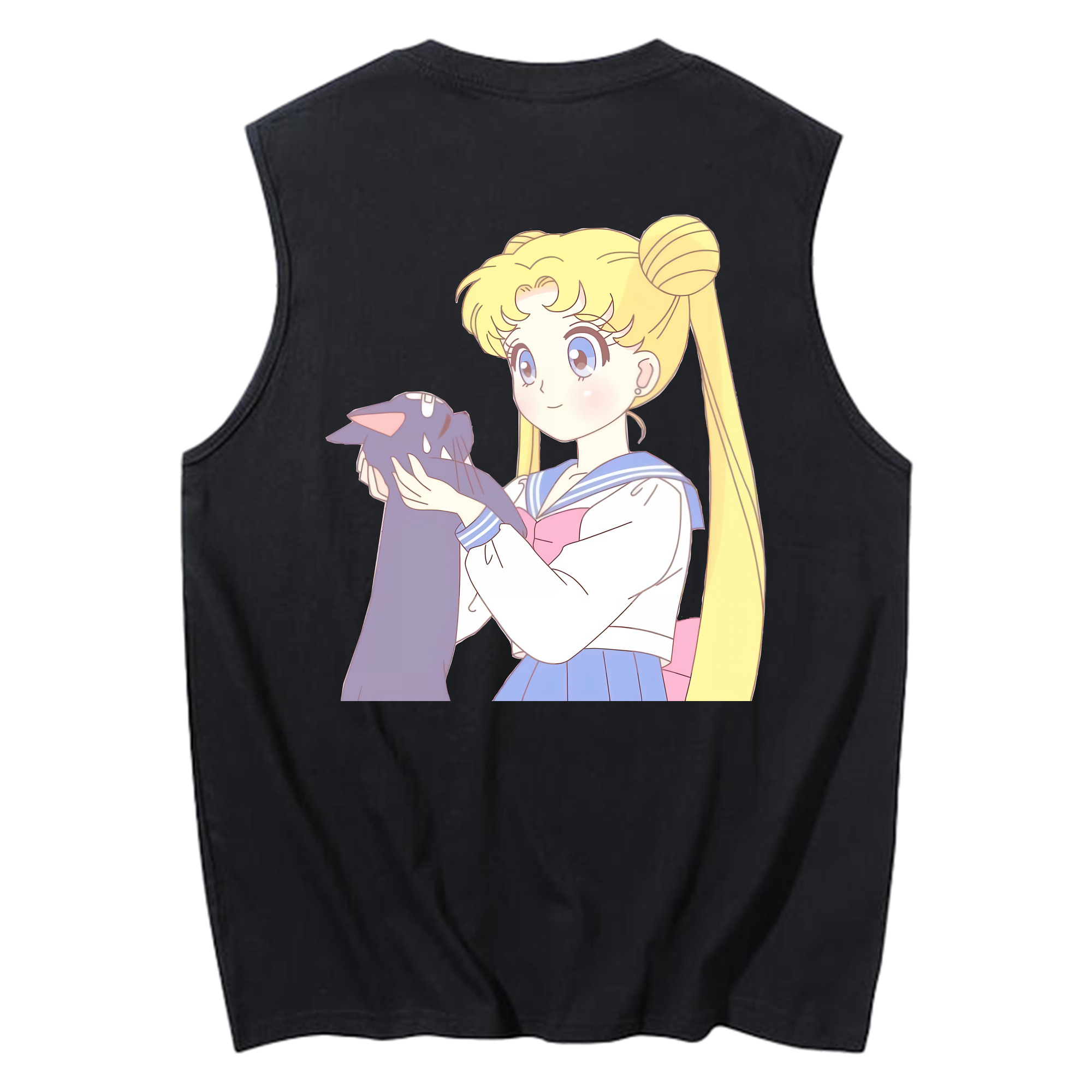 （画像用） 美少女戦士セーラームーン 愛野 美奈子 あいの みなこ Sailor Moon Aino Minako コットン100％タンクトップ（背面プリント）