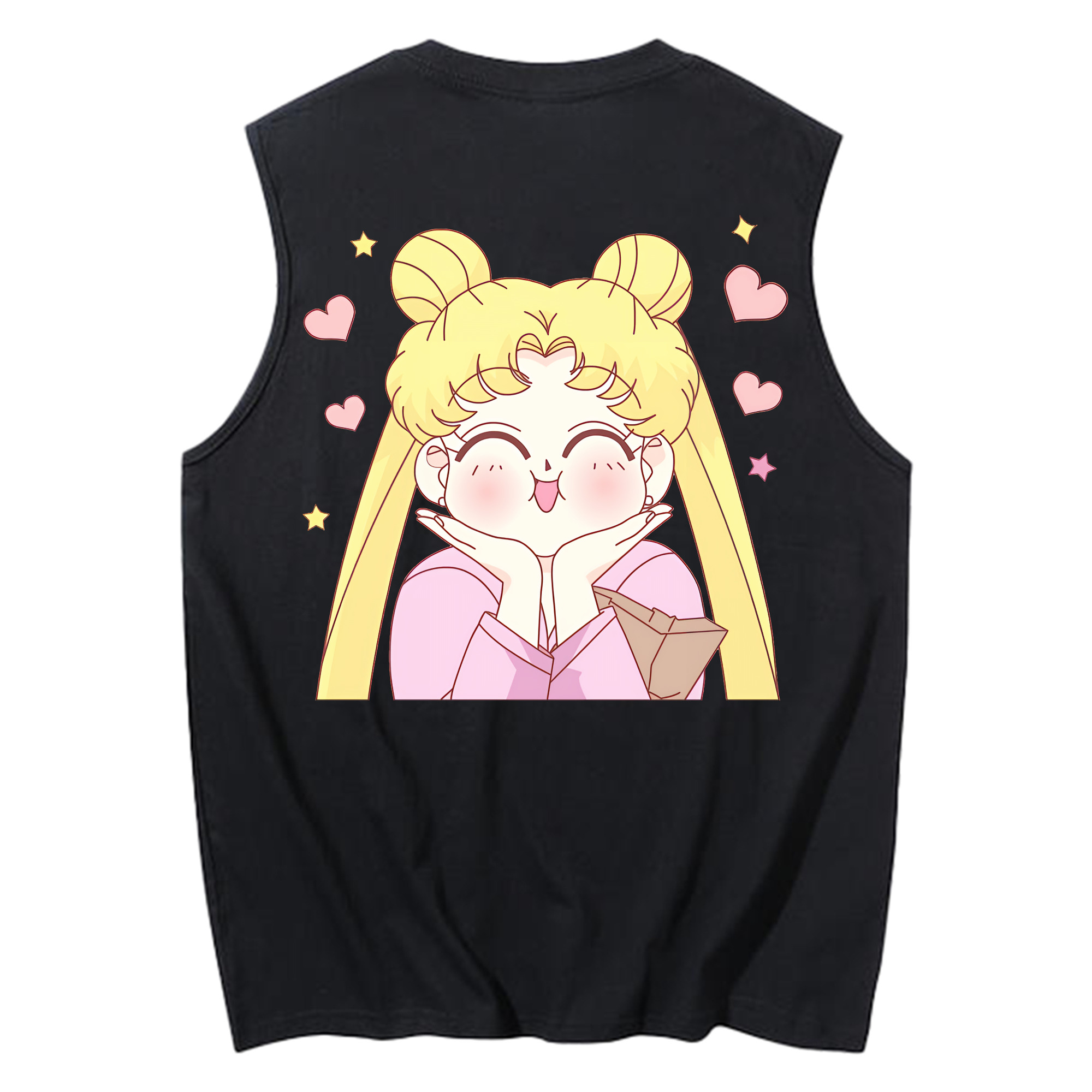 （画像用） 美少女戦士セーラームーン 愛野 美奈子 あいの みなこ Sailor Moon Aino Minako コットン100％タンクトップ（背面プリント）