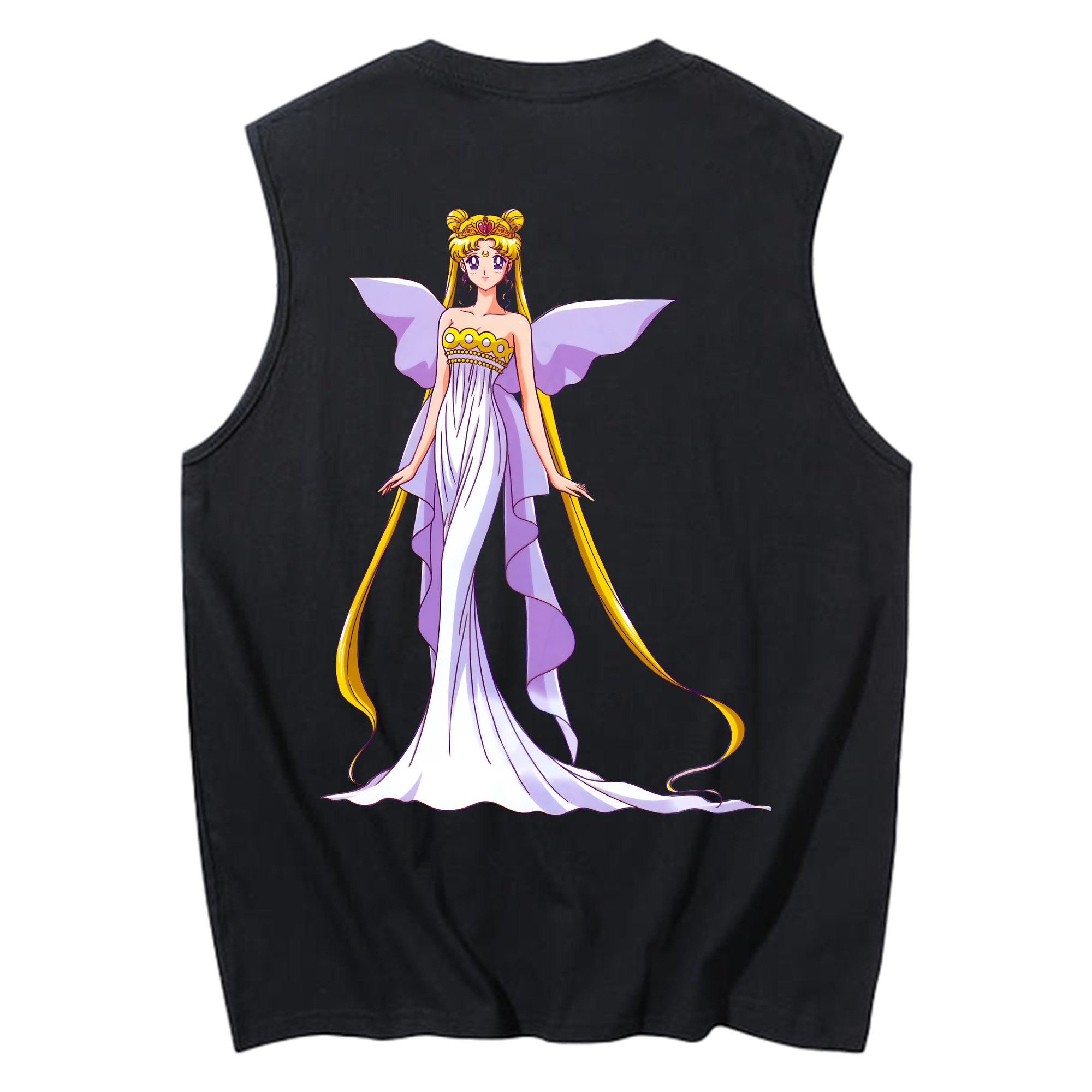 （画像用） 美少女戦士セーラームーン 愛野 美奈子 あいの みなこ Sailor Moon Aino Minako コットン100％タンクトップ（背面プリント）
