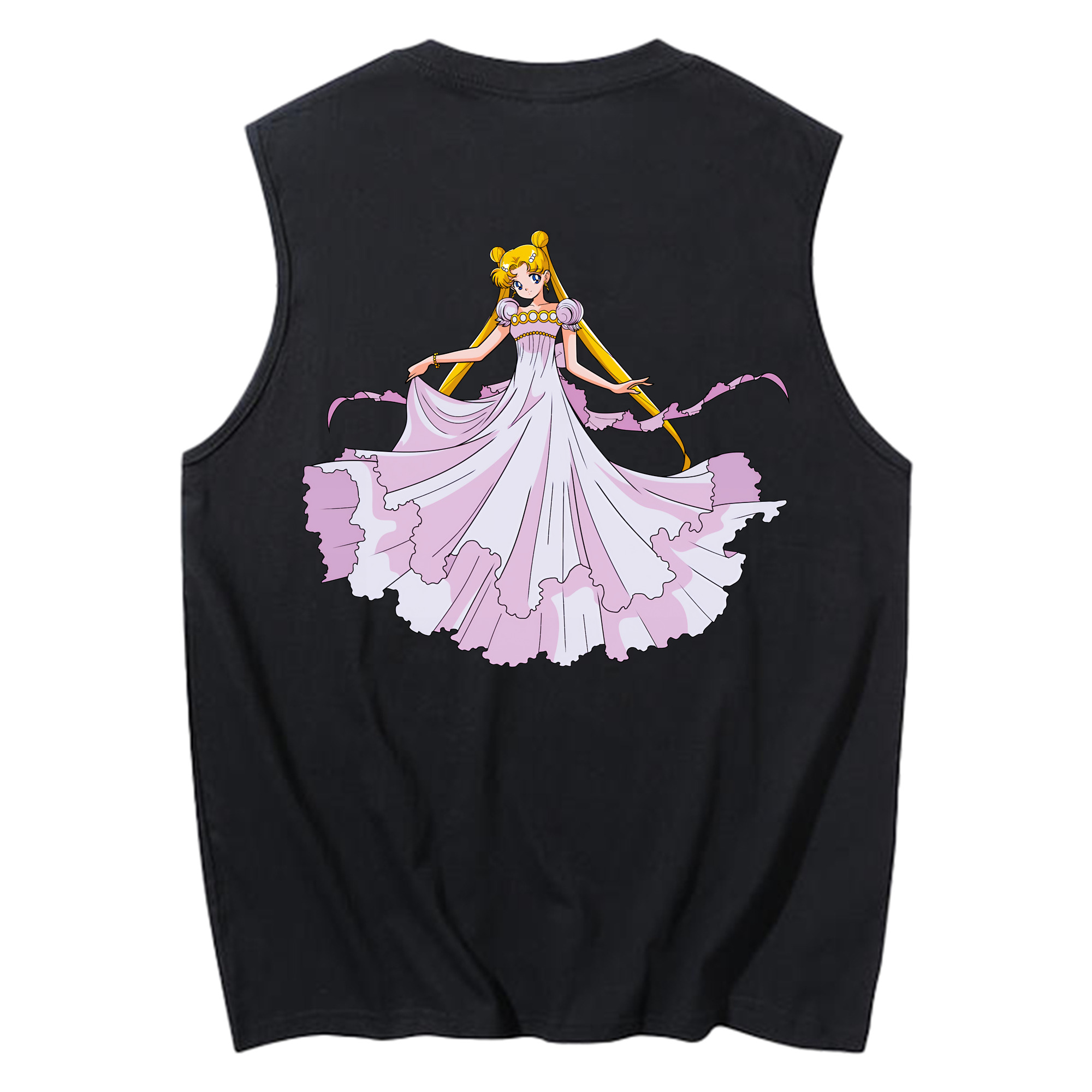 （画像用） 美少女戦士セーラームーン 愛野 美奈子 あいの みなこ Sailor Moon Aino Minako コットン100％タンクトップ（背面プリント）